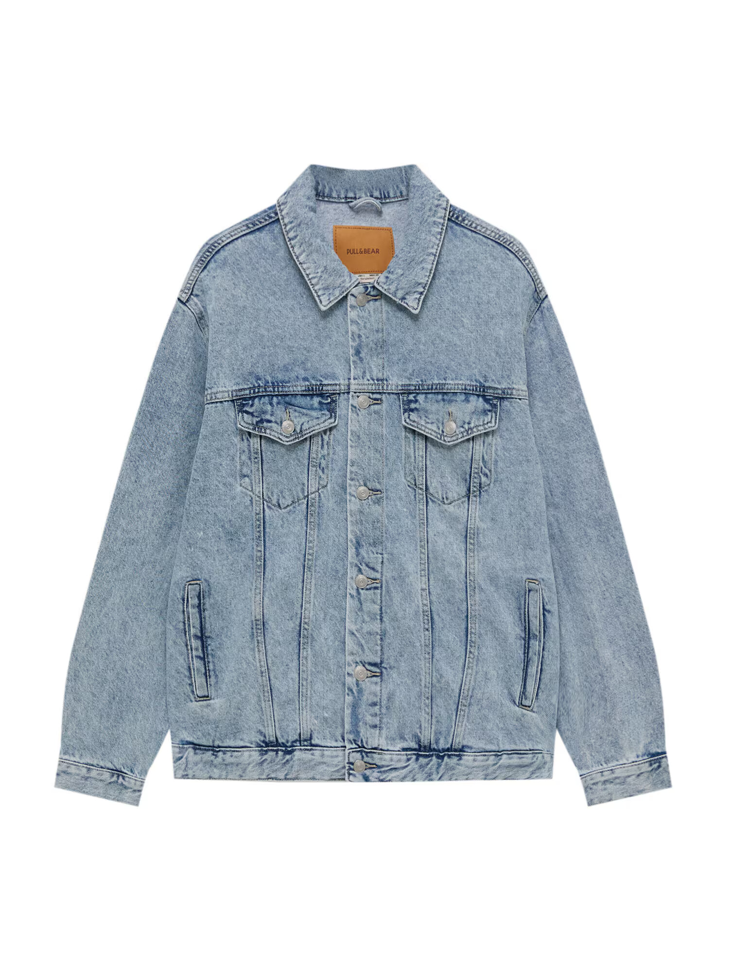 Pull&Bear Prehodna jakna moder denim - Pepit.si