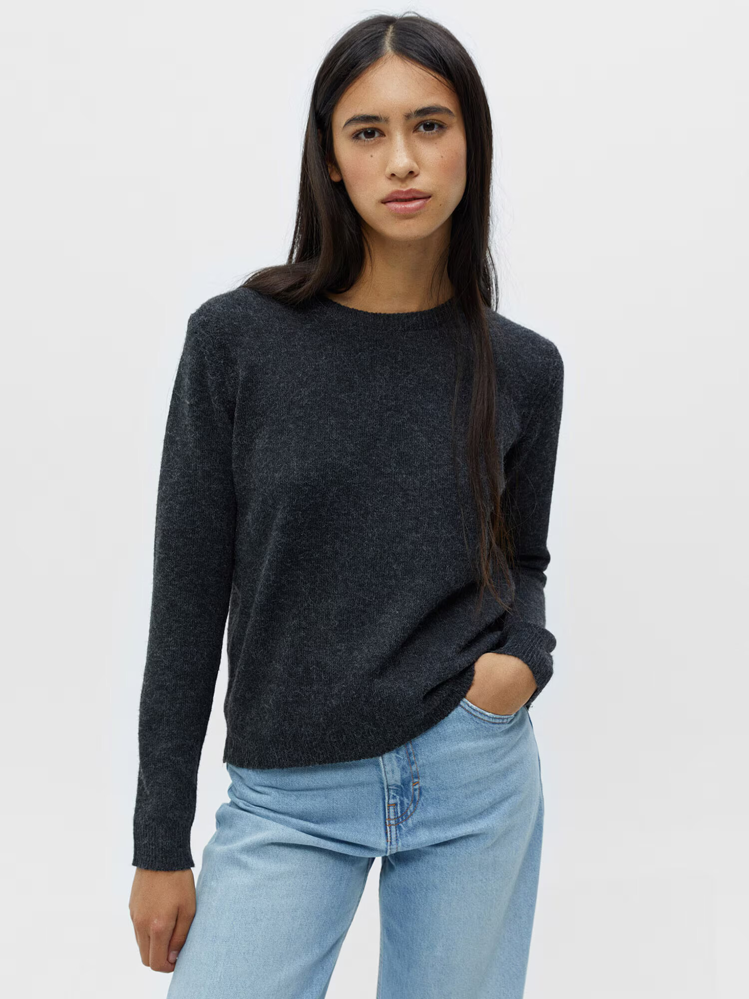 Pull&Bear Pulover antracit - Pepit.si