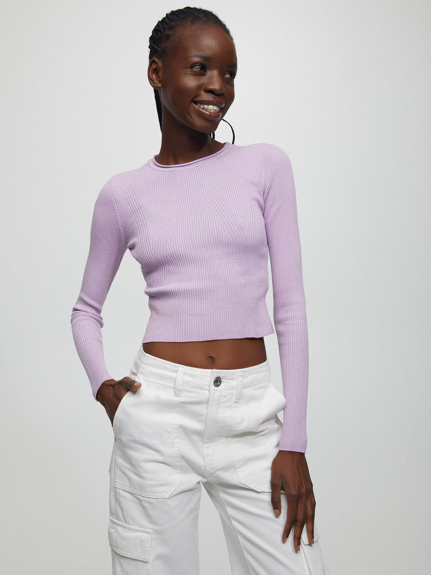 Pull&Bear Pulover mauve - Pepit.si