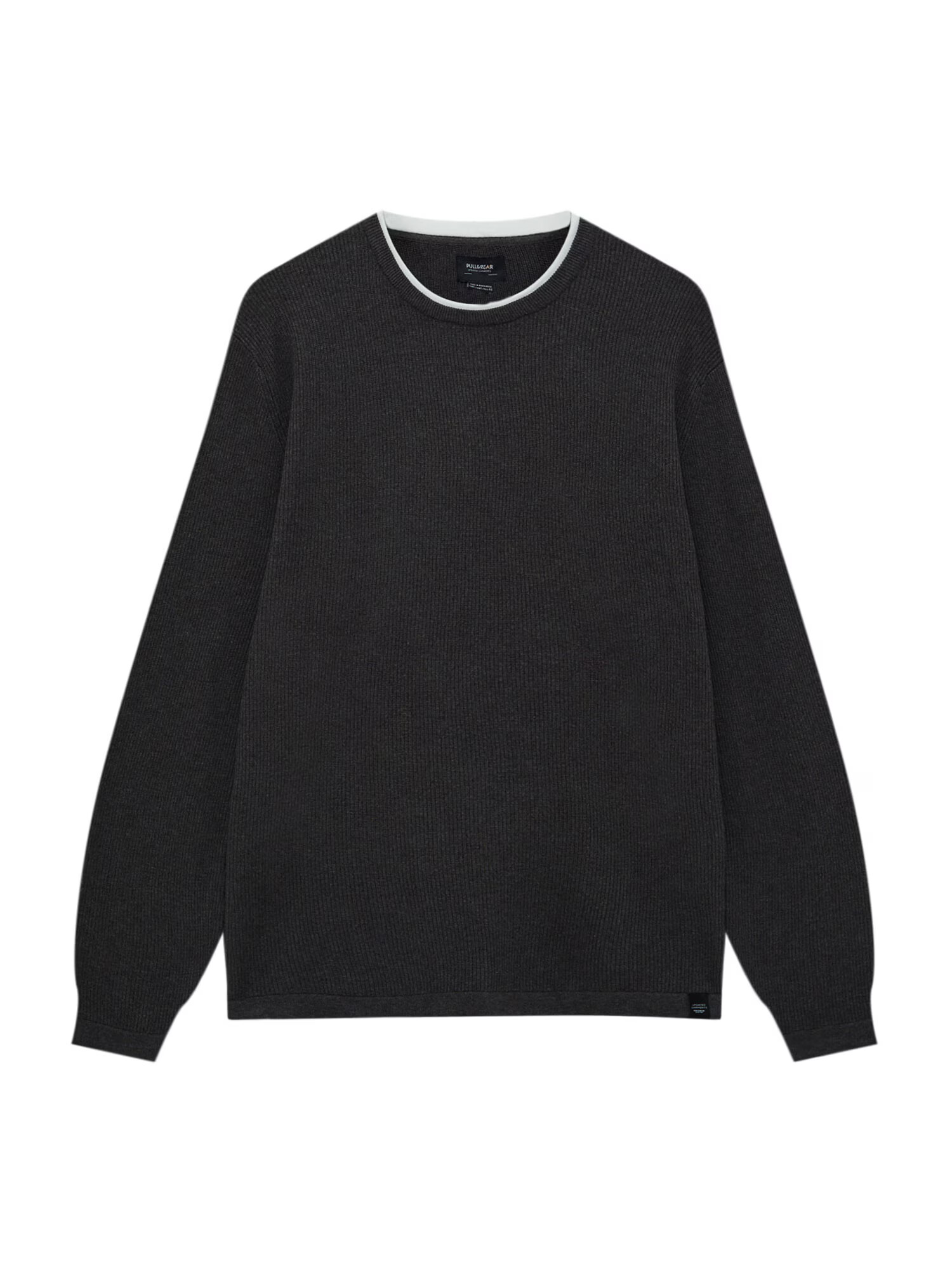 Pull&Bear Pulover temno siva / bela - Pepit.si