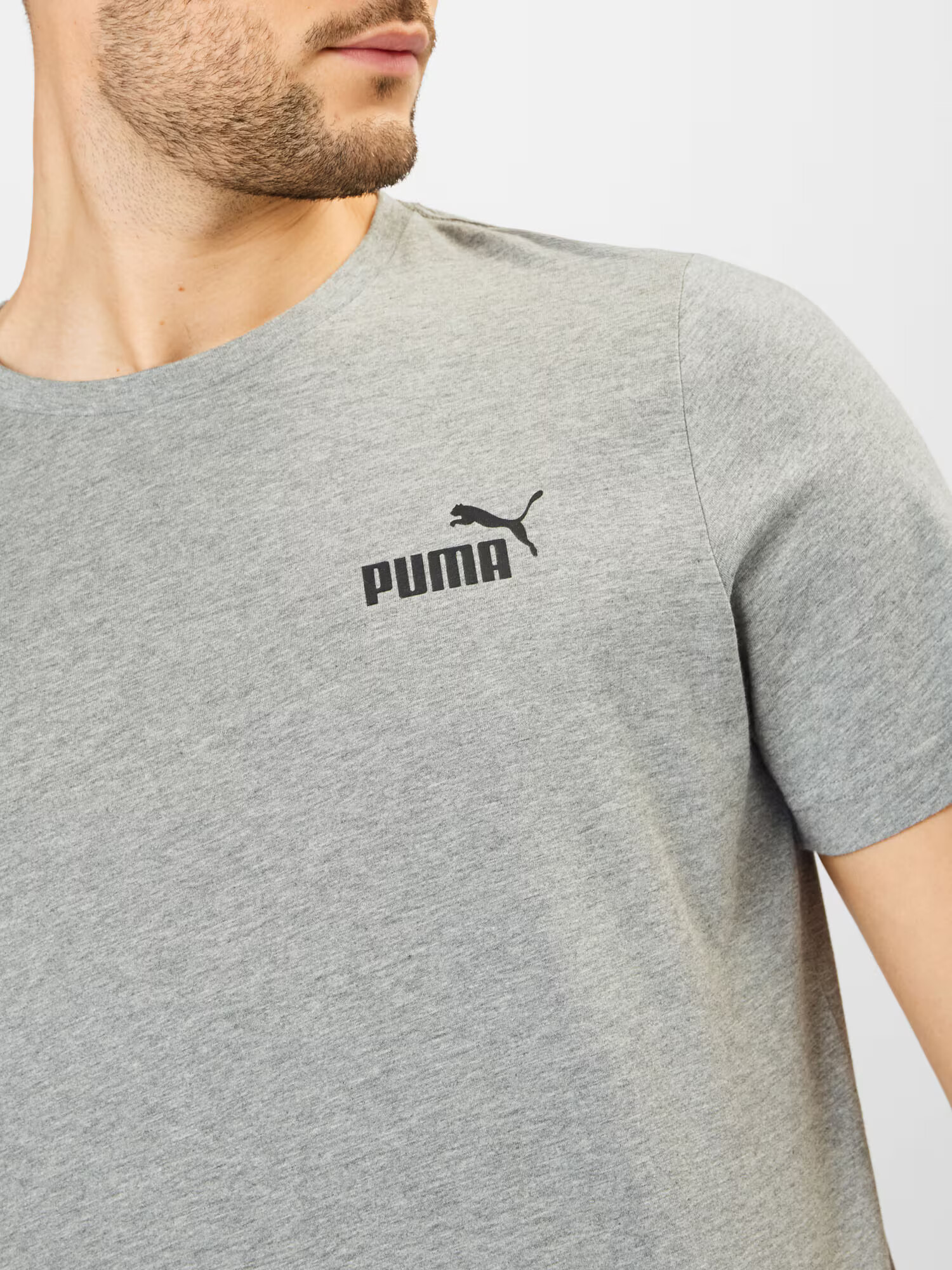 PUMA Majica pegasto siva / črna - Pepit.si