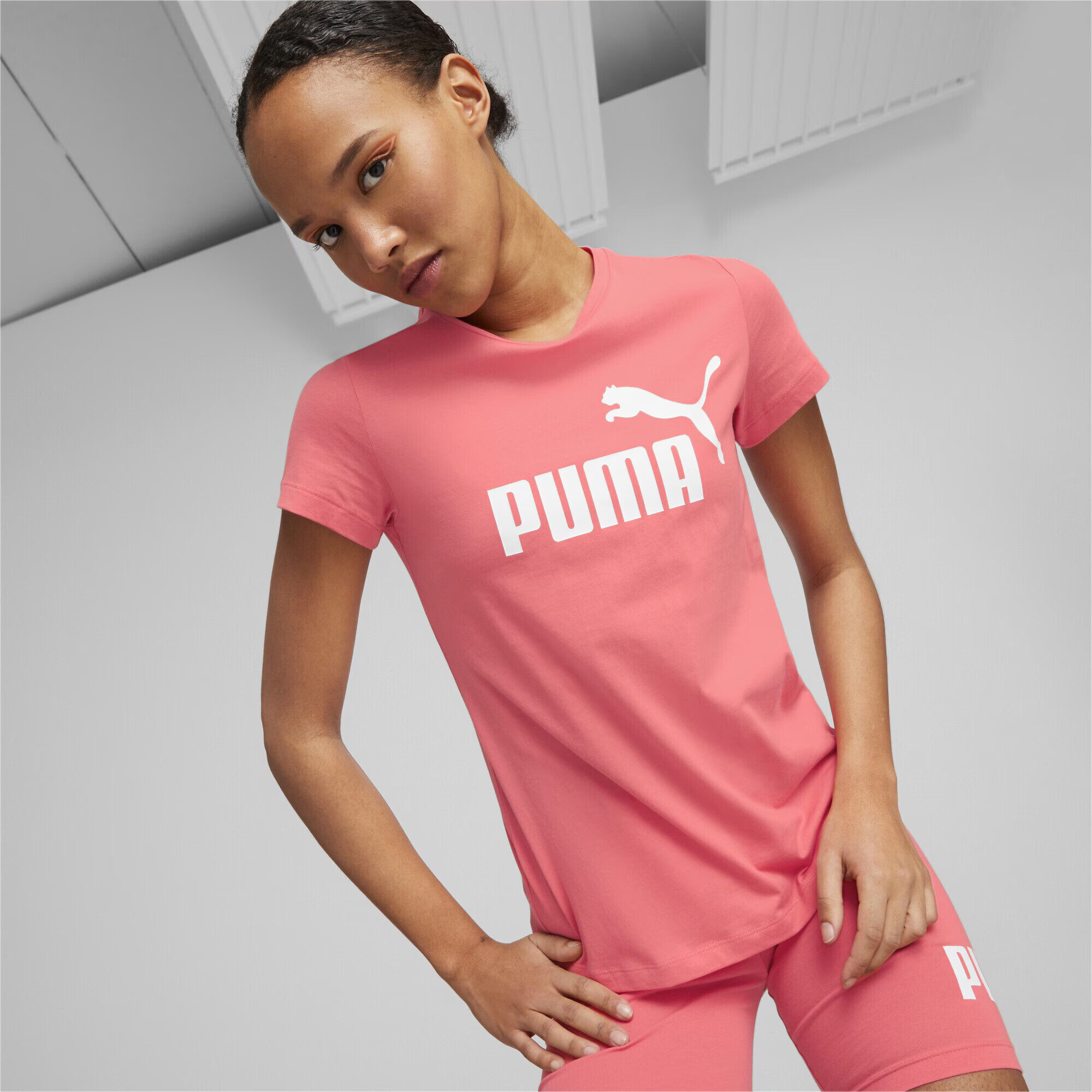 PUMA Majica roza / bela - Pepit.si