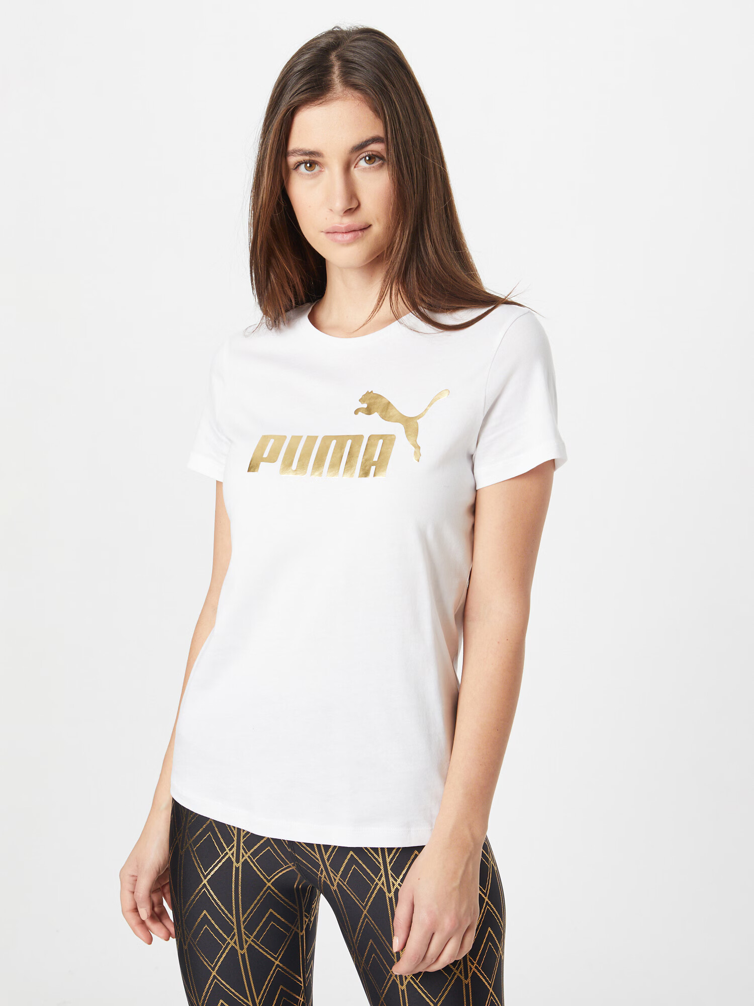 PUMA Funkcionalna majica zlata / bela - Pepit.si