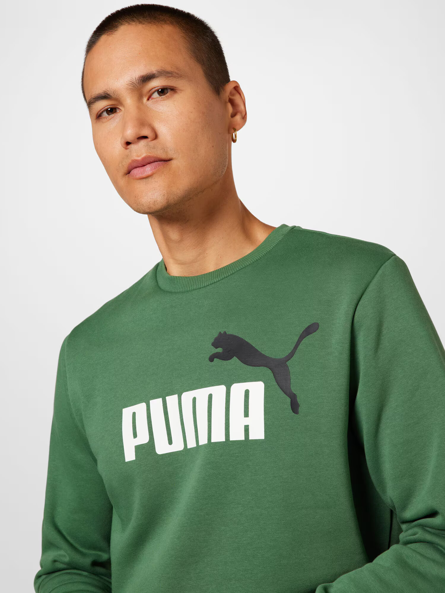 PUMA Športna majica temno zelena / črna / bela - Pepit.si