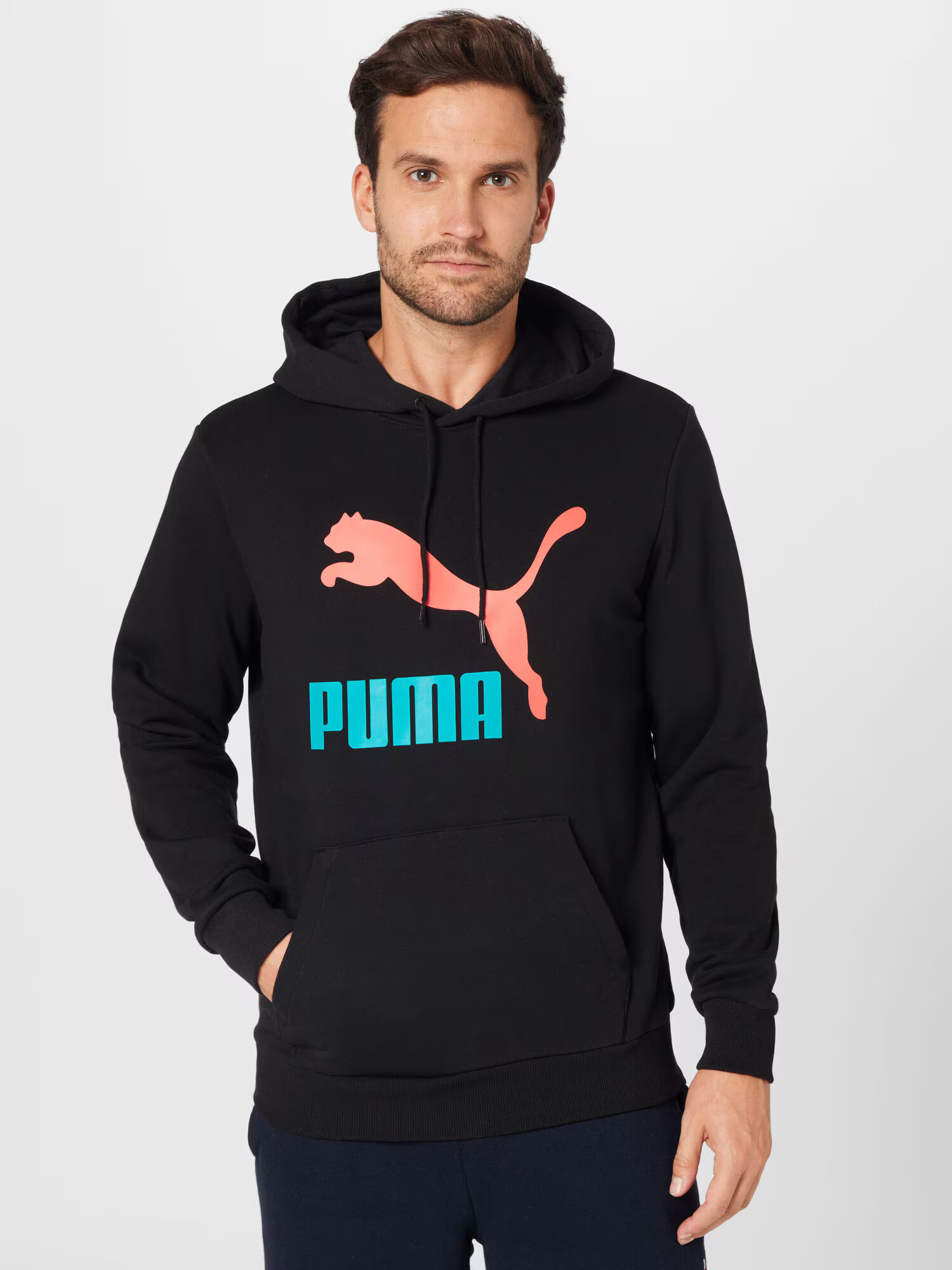 PUMA Majica voda / losos / črna - Pepit.si