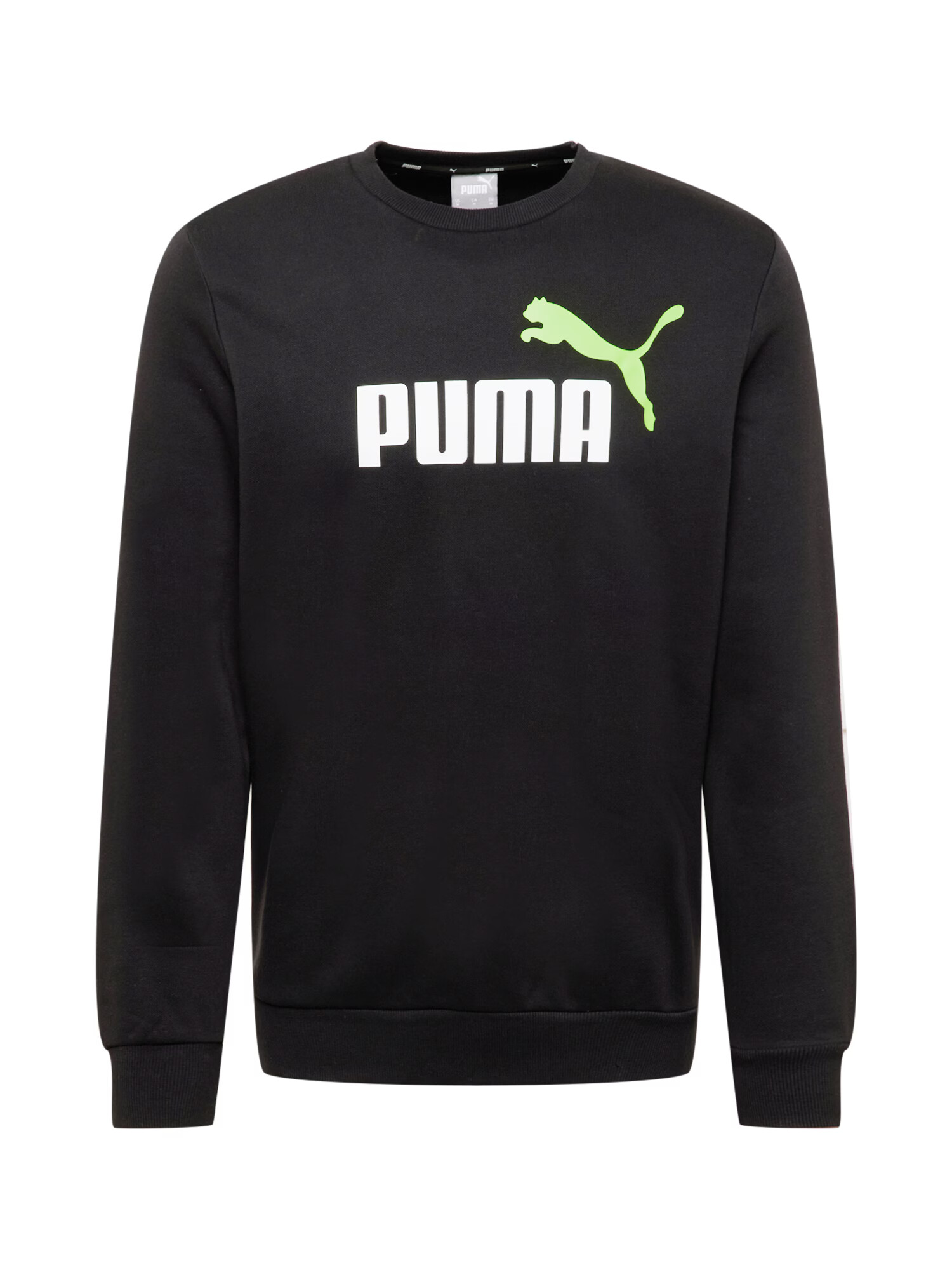 PUMA Športna majica črna / bela / neonsko zelena - Pepit.si