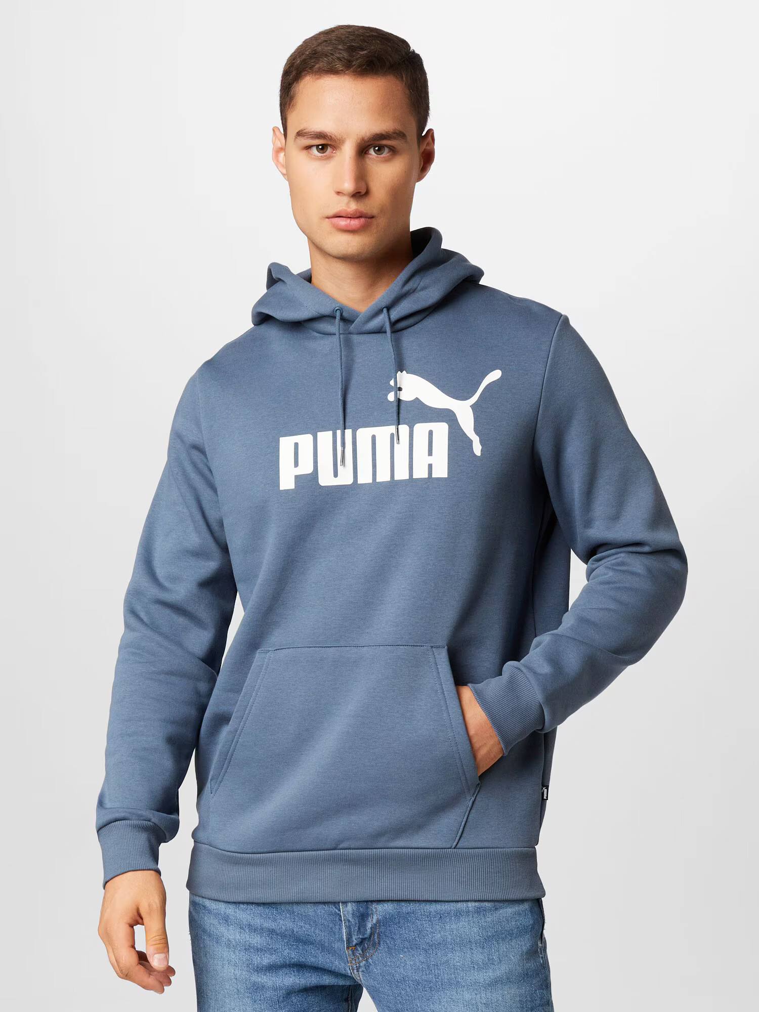 PUMA Športna majica dimno modra / bela - Pepit.si