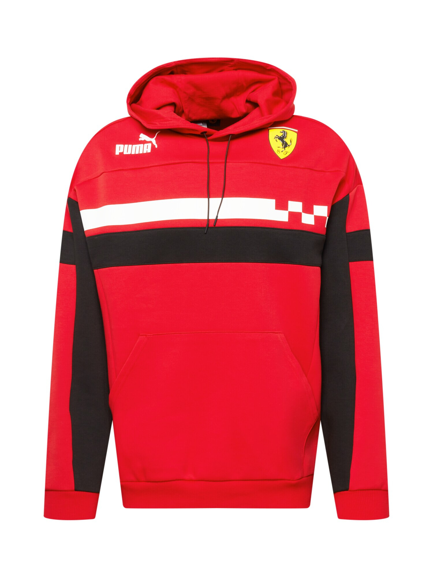 PUMA Športna majica 'Ferrari Race' rdeča / črna / bela / rumena - Pepit.si