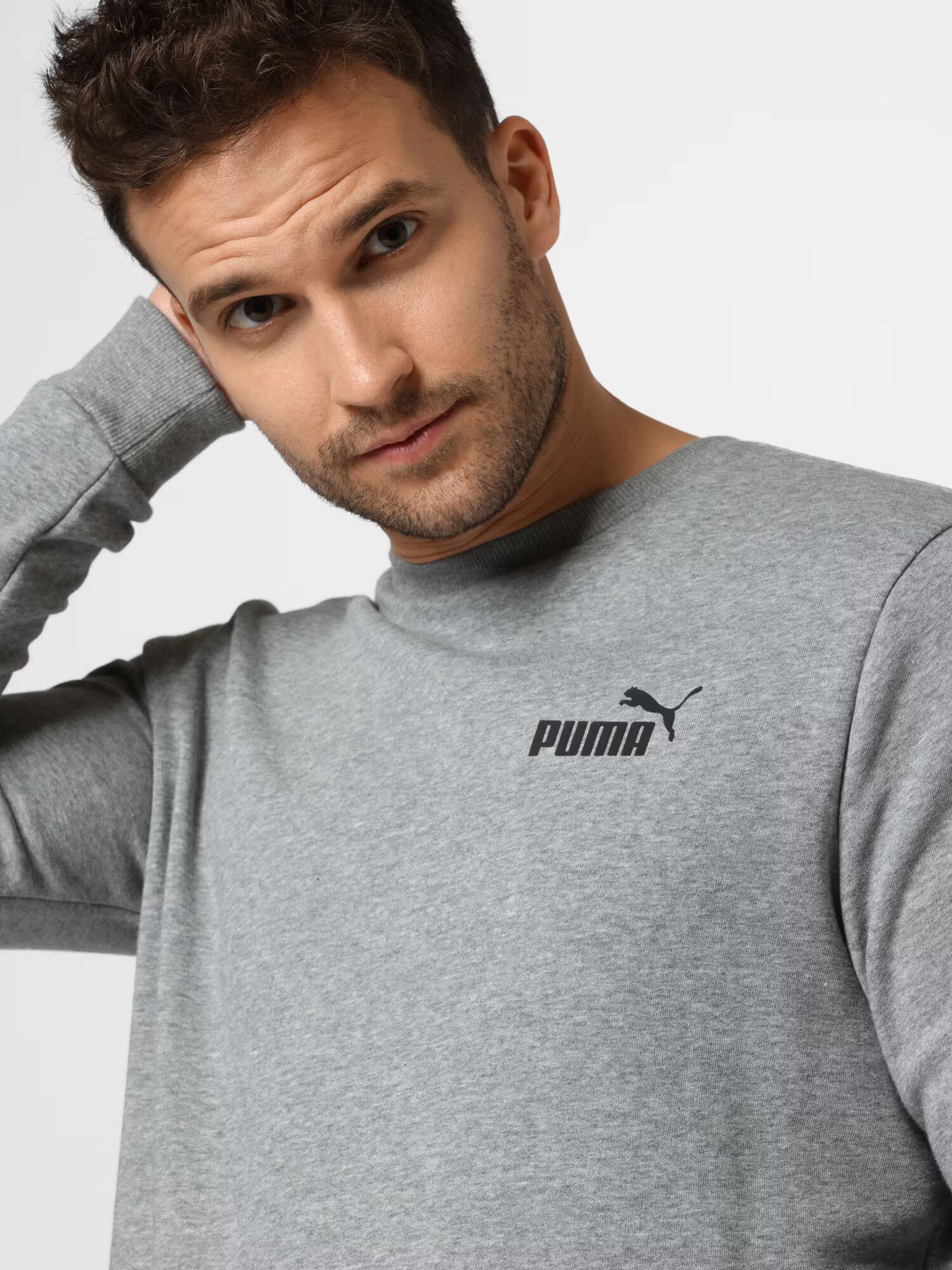 PUMA Športna majica pegasto siva / črna - Pepit.si