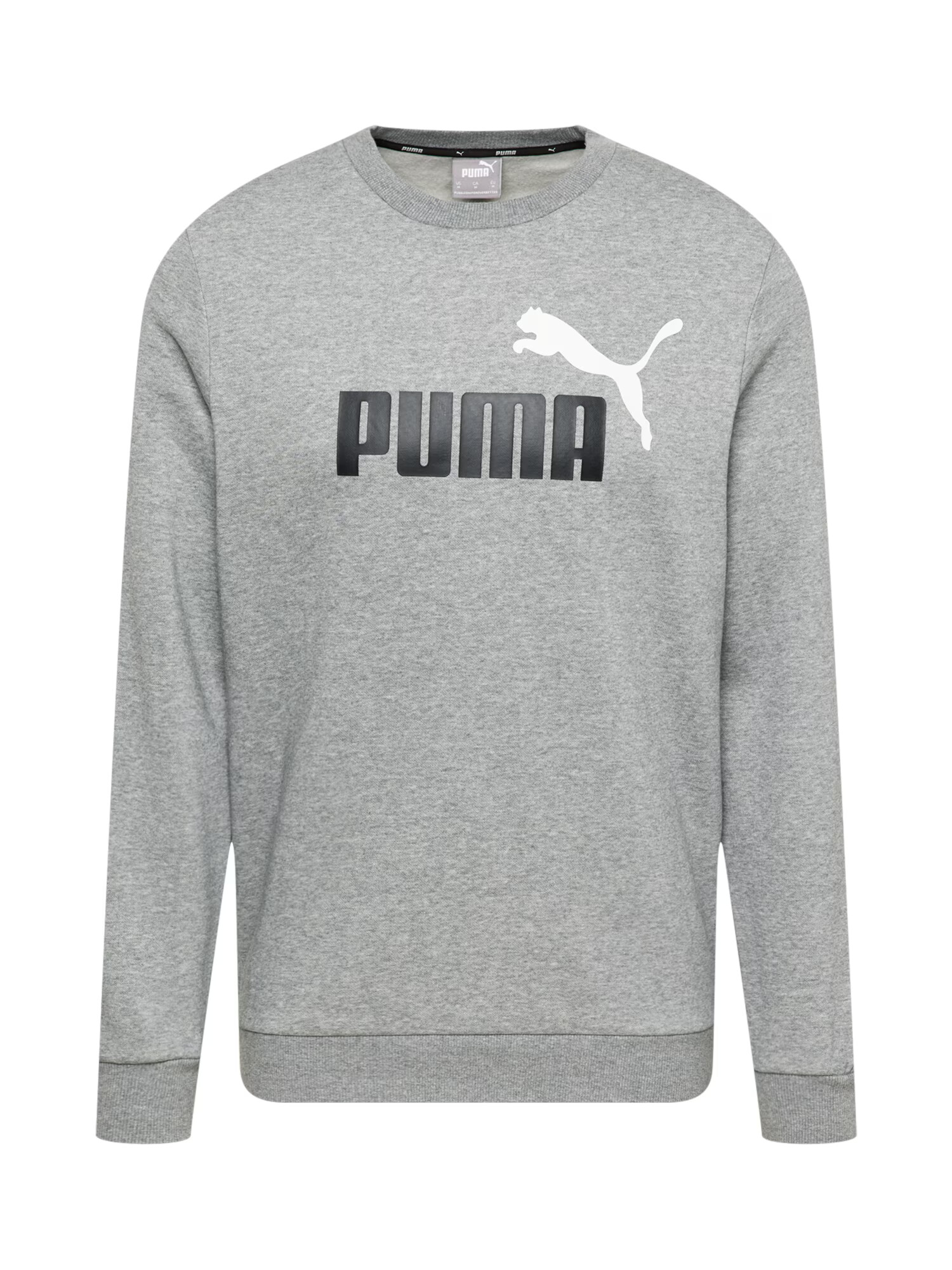 PUMA Športna majica pegasto siva / črna / bela - Pepit.si