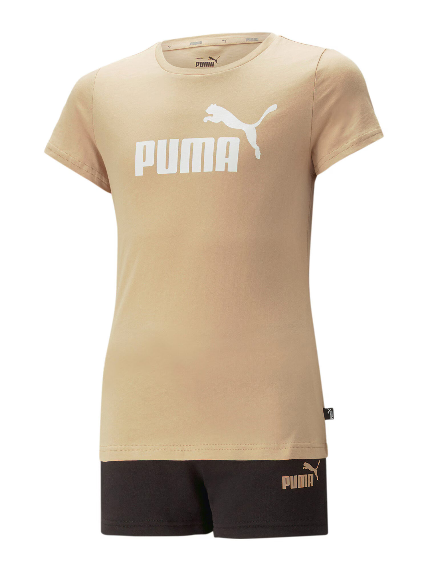 PUMA Športna trenirka bež / črna / bela - Pepit.si