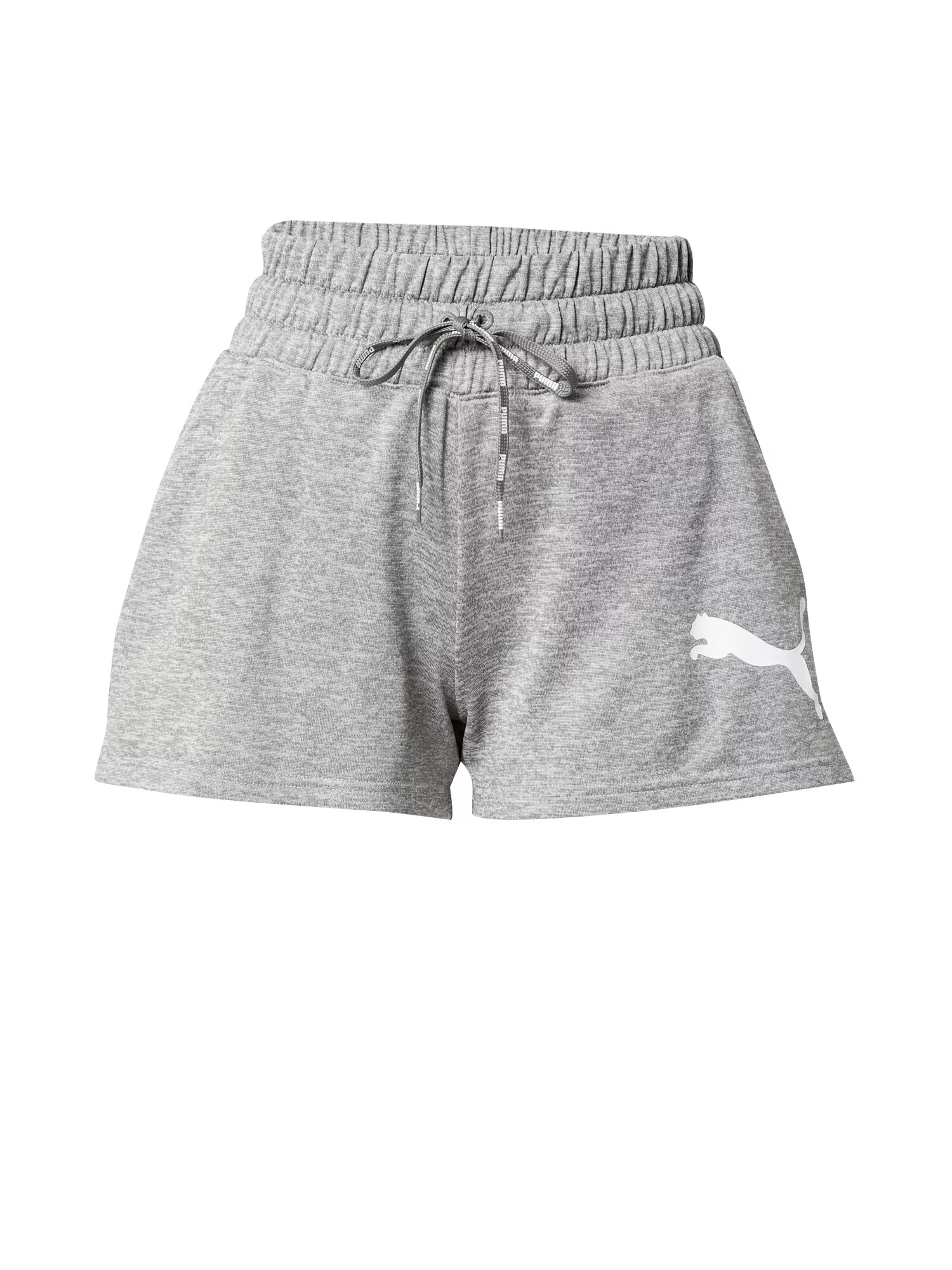 PUMA Športne hlače 'Fit Tech Knit 3" Short' pegasto siva / bela - Pepit.si