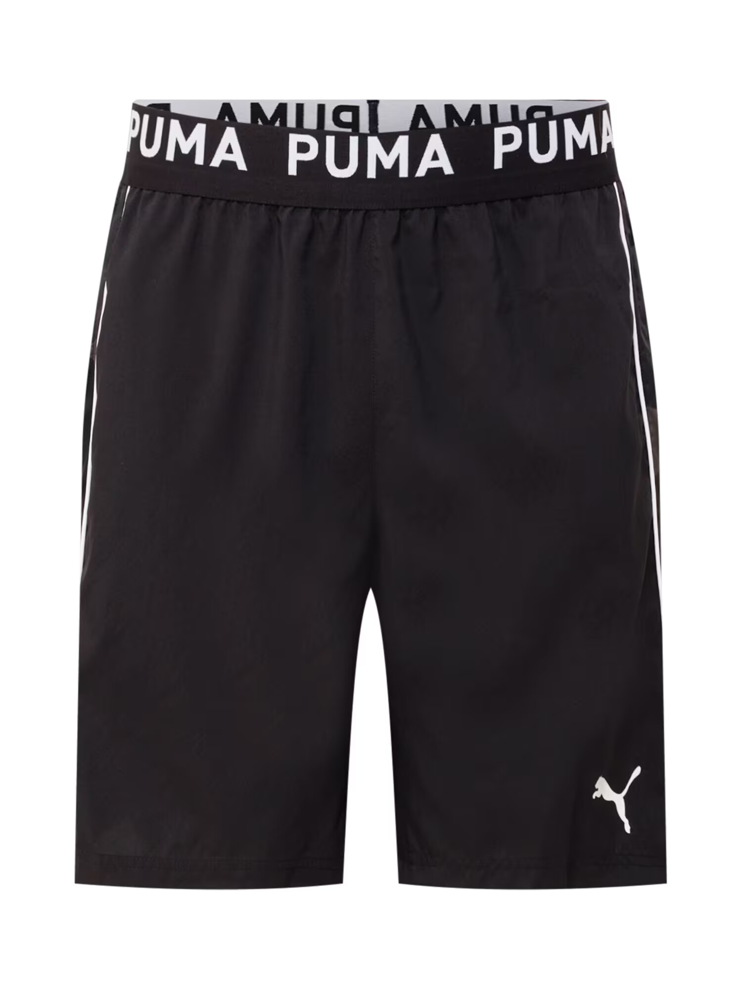 PUMA Športne hlače 'Woven 8 Inch' črna / bela - Pepit.si