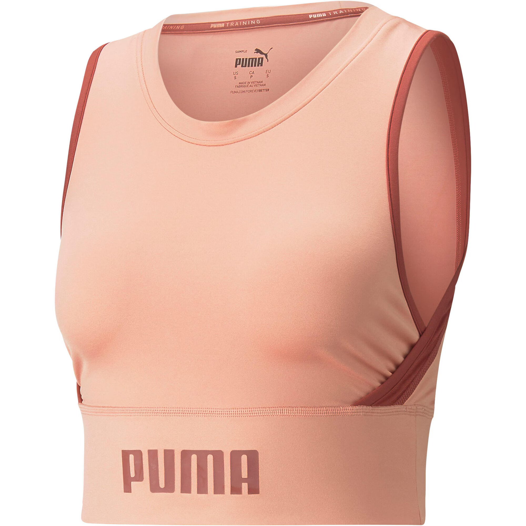 PUMA Športni top pastelno oranžna / bordo - Pepit.si