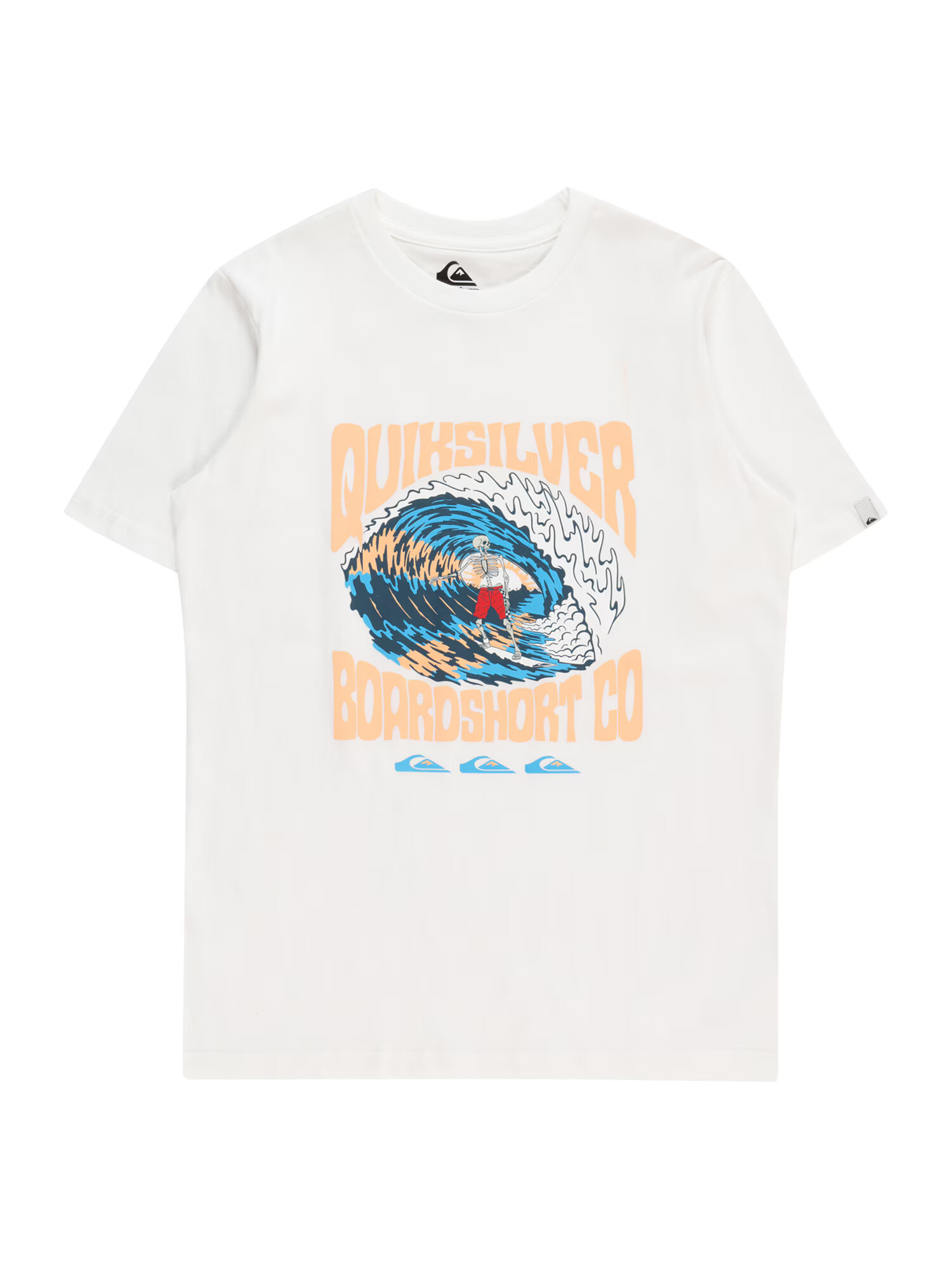 QUIKSILVER Funkcionalna majica 'HIGHERLIFE' mornarska / azur / pastelno oranžna / bela - Pepit.si