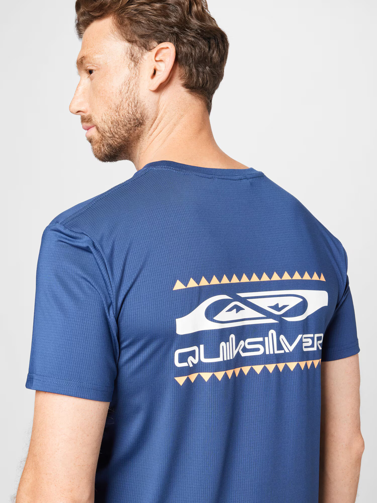 QUIKSILVER Funkcionalna majica nude / modra / bela - Pepit.si