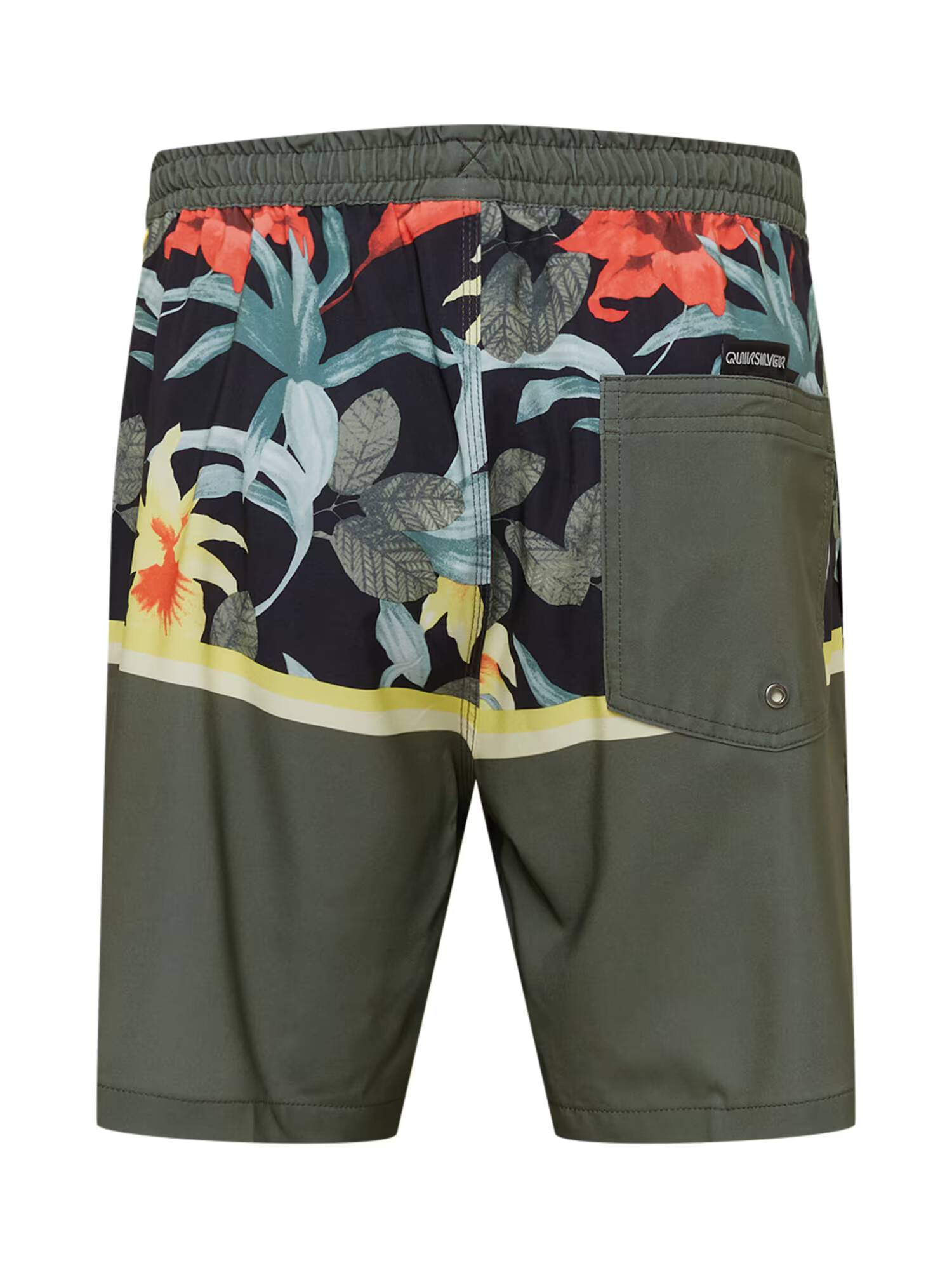 QUIKSILVER Kratke kopalne hlače 'OCEANMADE DIVISION' rumena / kaki / pastelno zelena / rdeča - Pepit.si