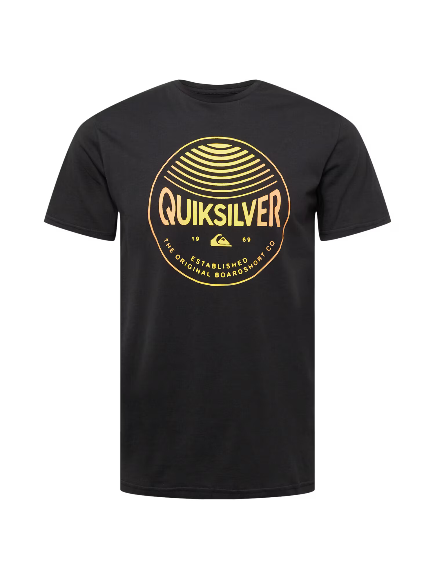 QUIKSILVER Majica 'COLORS IN STEREO' črna / rumena / pastelno oranžna - Pepit.si