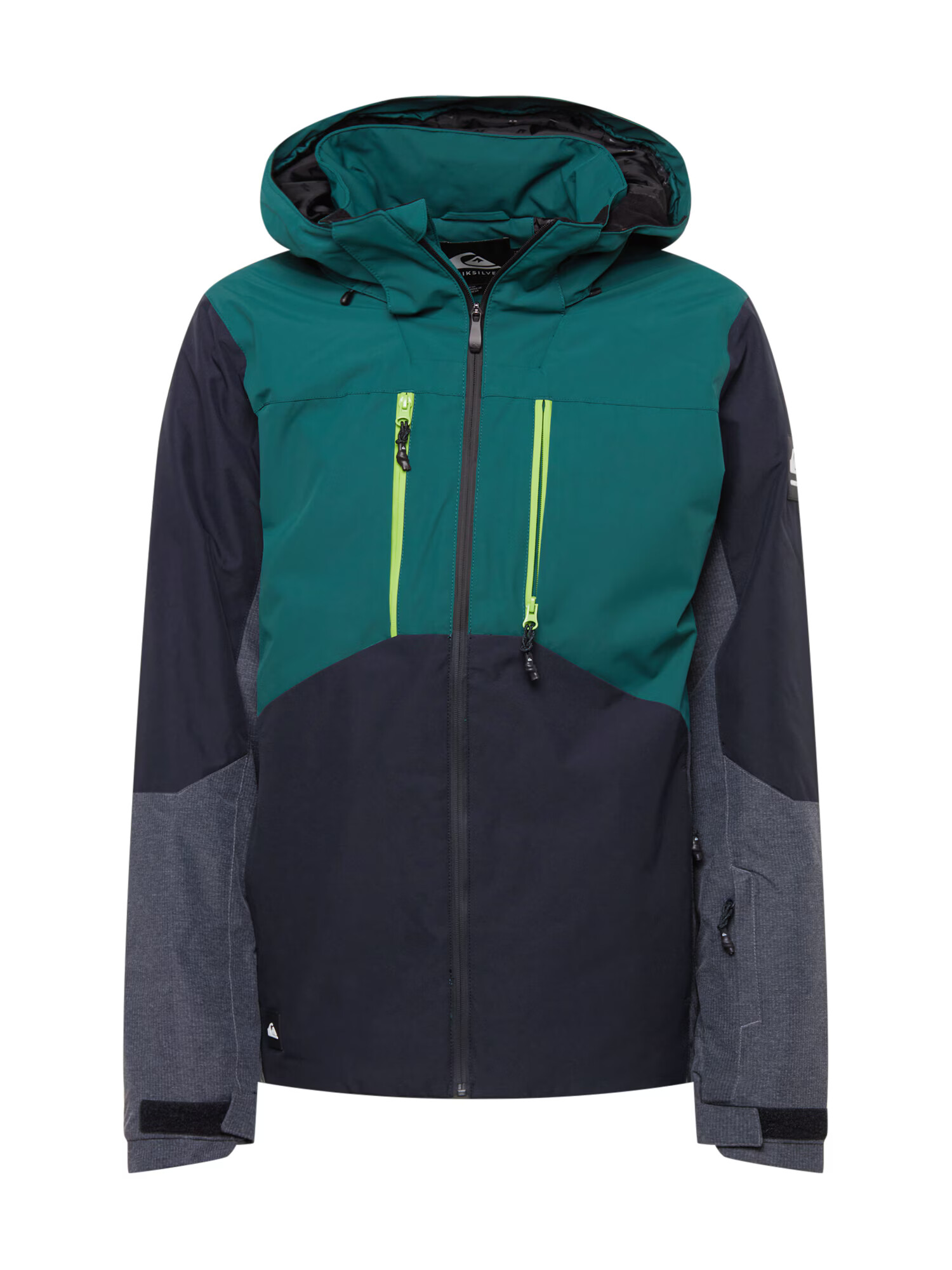 QUIKSILVER Zunanja jakna 'MISSION' zelena / temno modra / golobje modra - Pepit.si