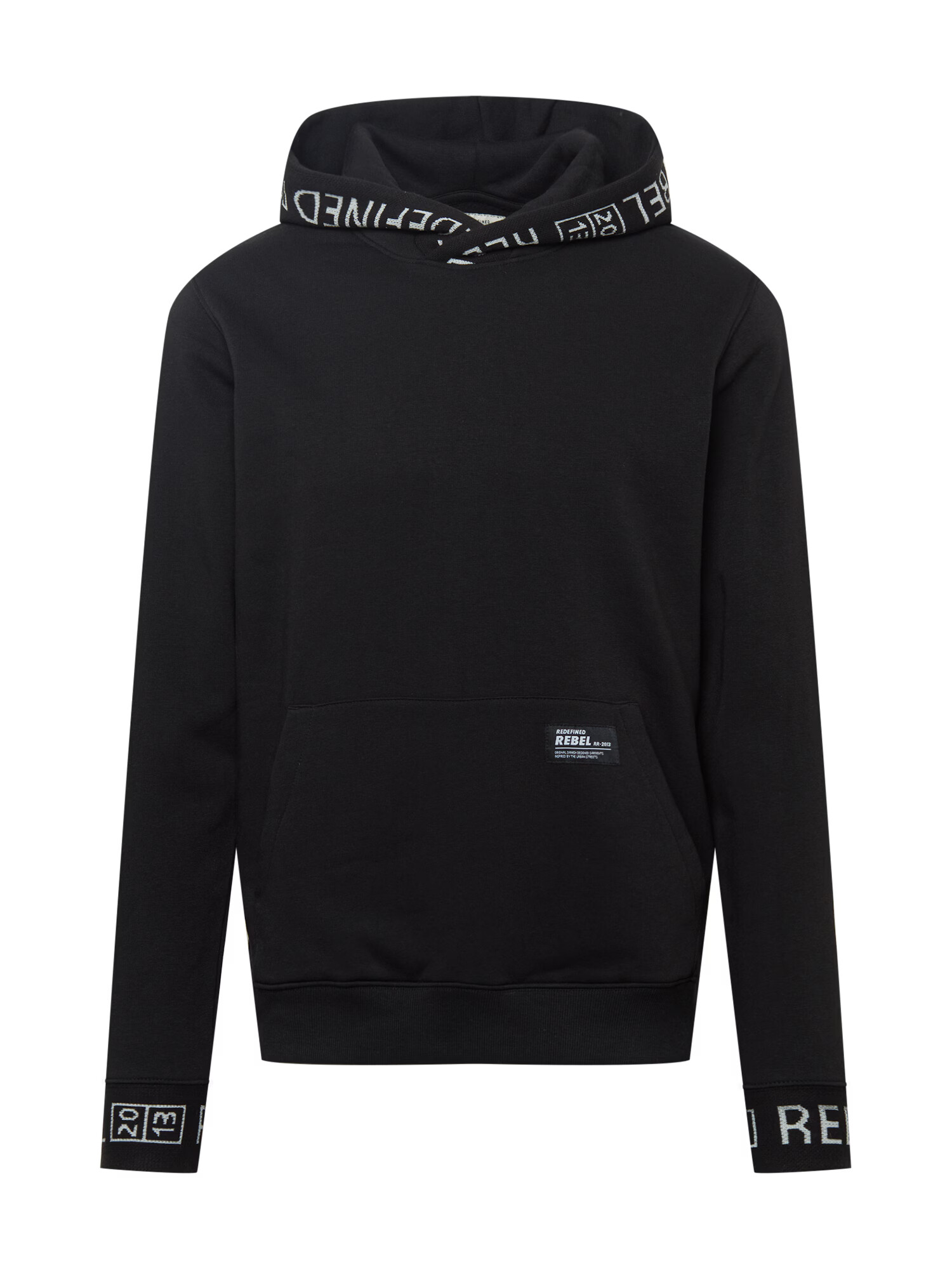 Redefined Rebel Sweatshirt 'Carter' črna / bela - Pepit.si