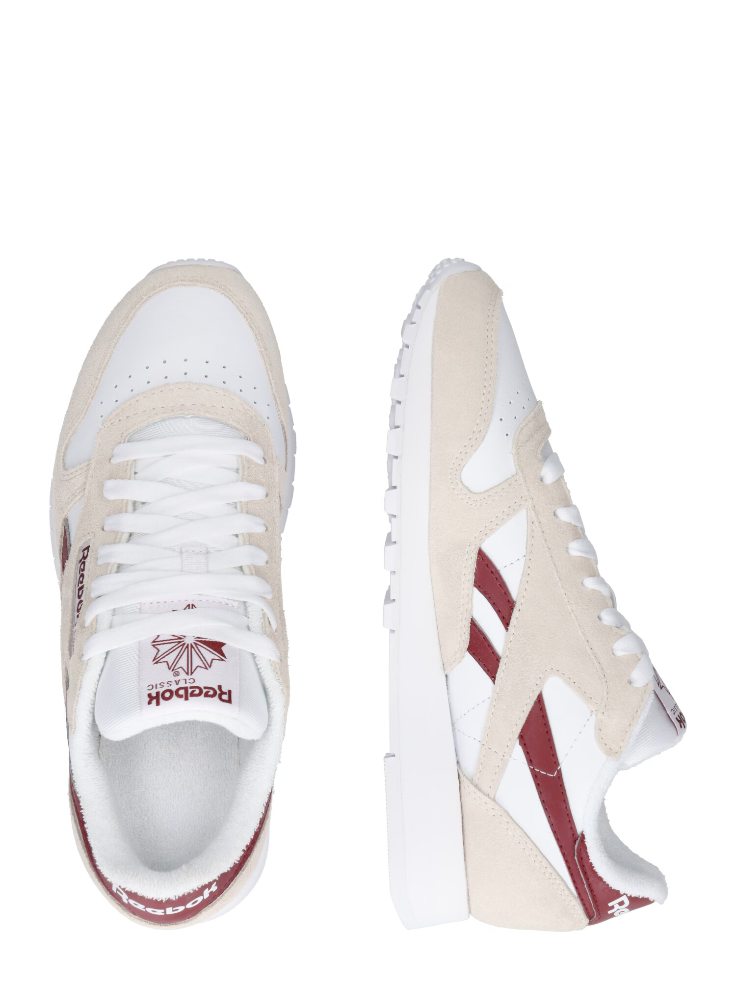 Reebok Classics Nizke superge ecru / burgund / bela - Pepit.si