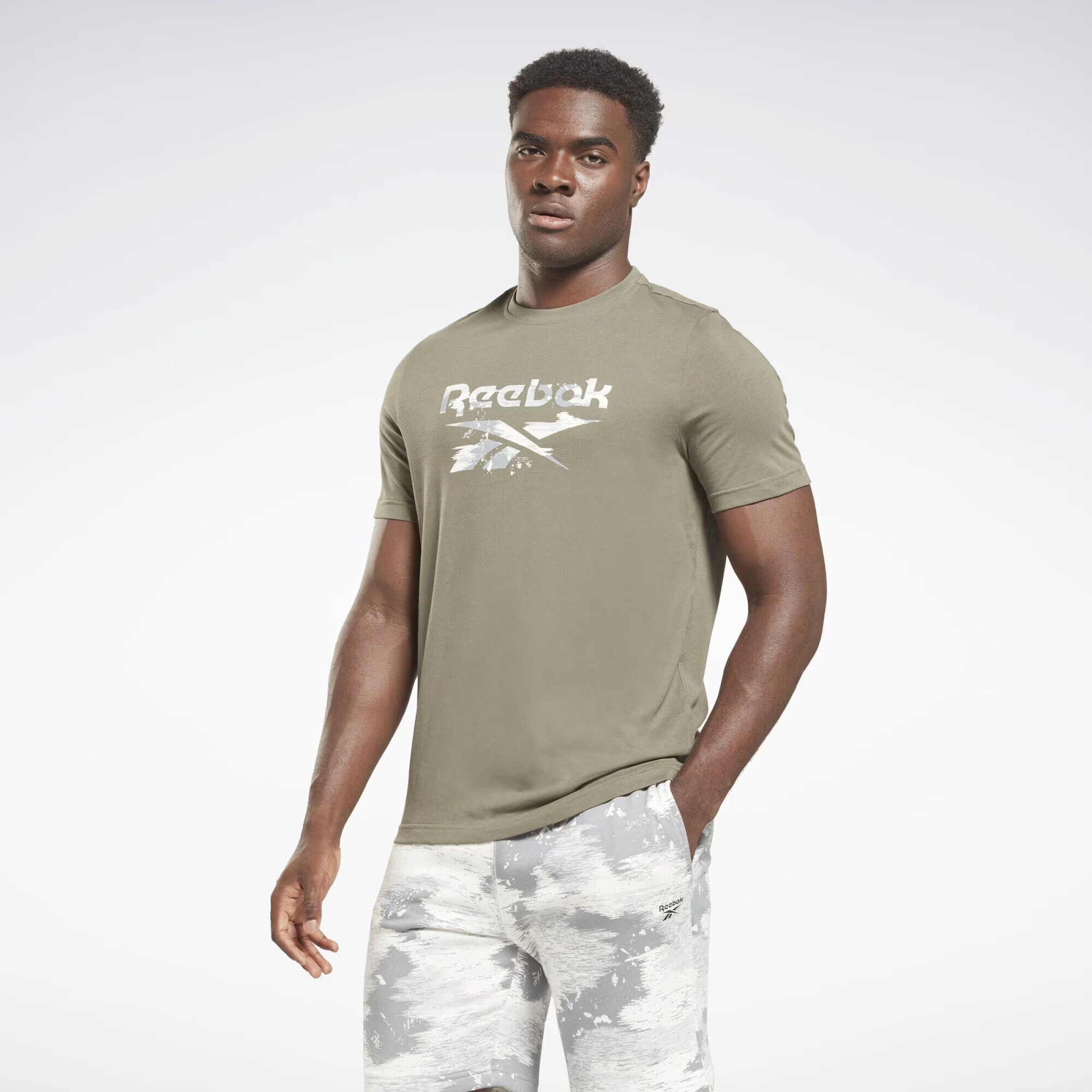 Reebok Sport Funkcionalna majica ' Identity Modern Camo' zelena / bela - Pepit.si