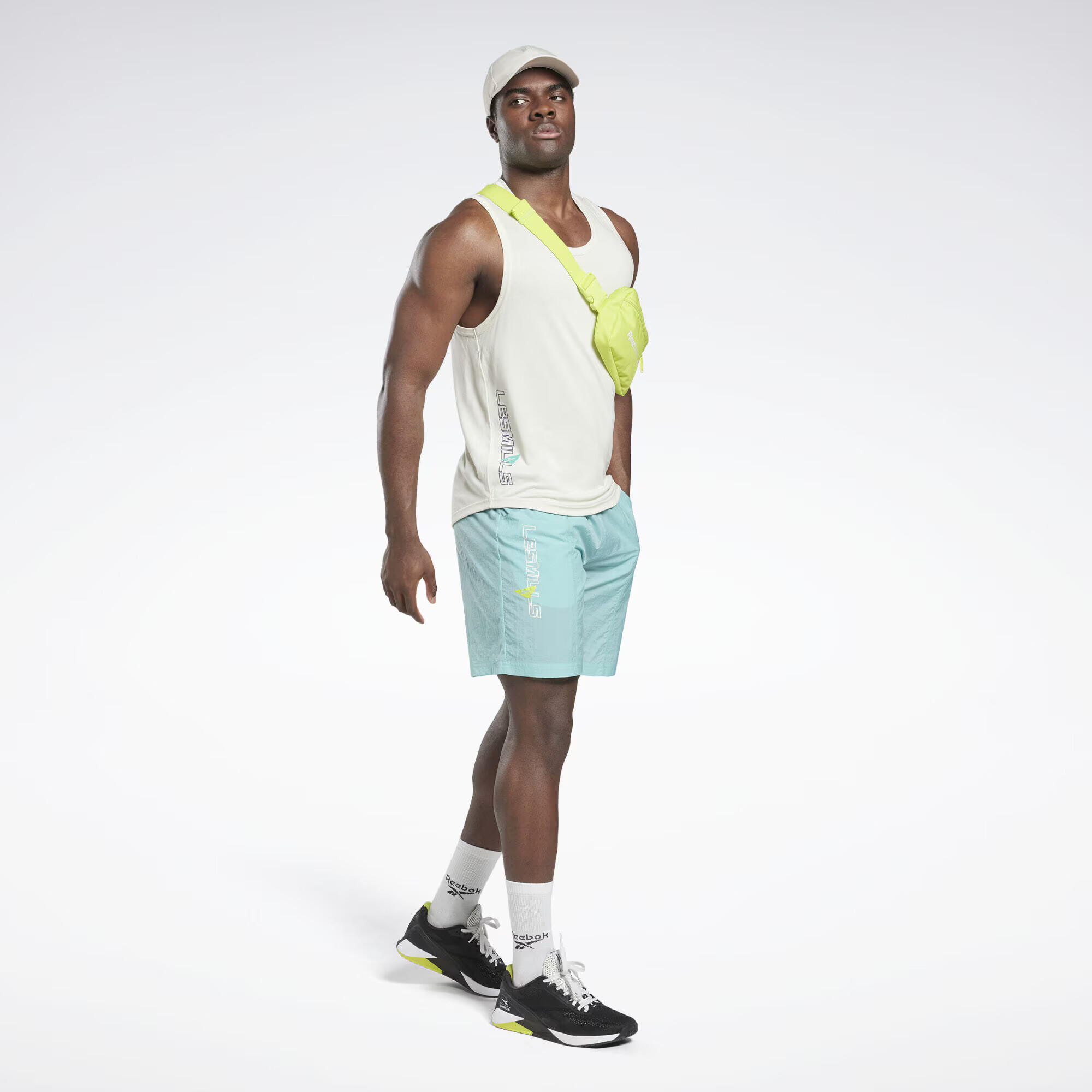 Reebok Sport Funkcionalna majica 'Les Mills®' turkizna / indigo / bela - Pepit.si