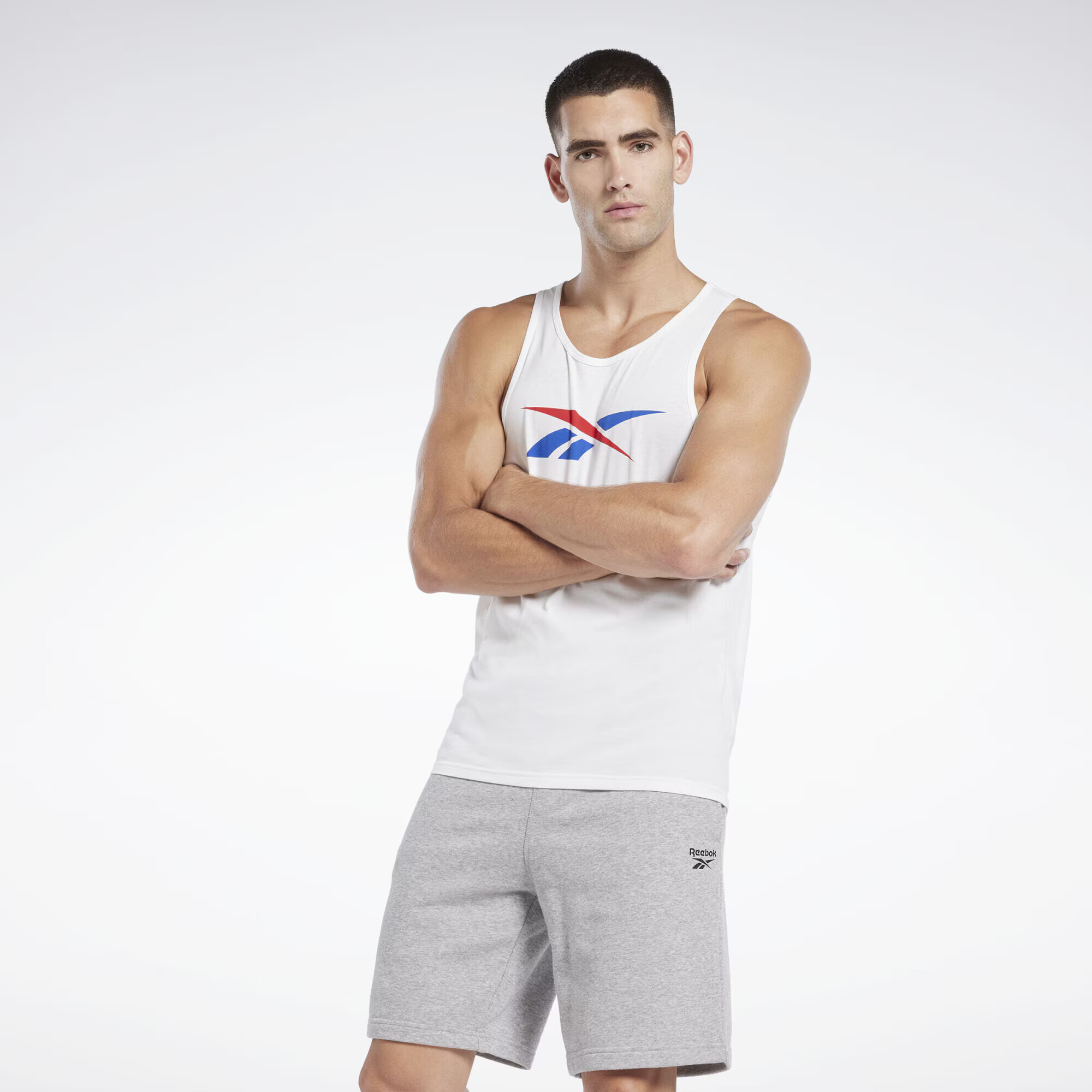 Reebok Sport Funkcionalna majica modra / rdeča / bela - Pepit.si