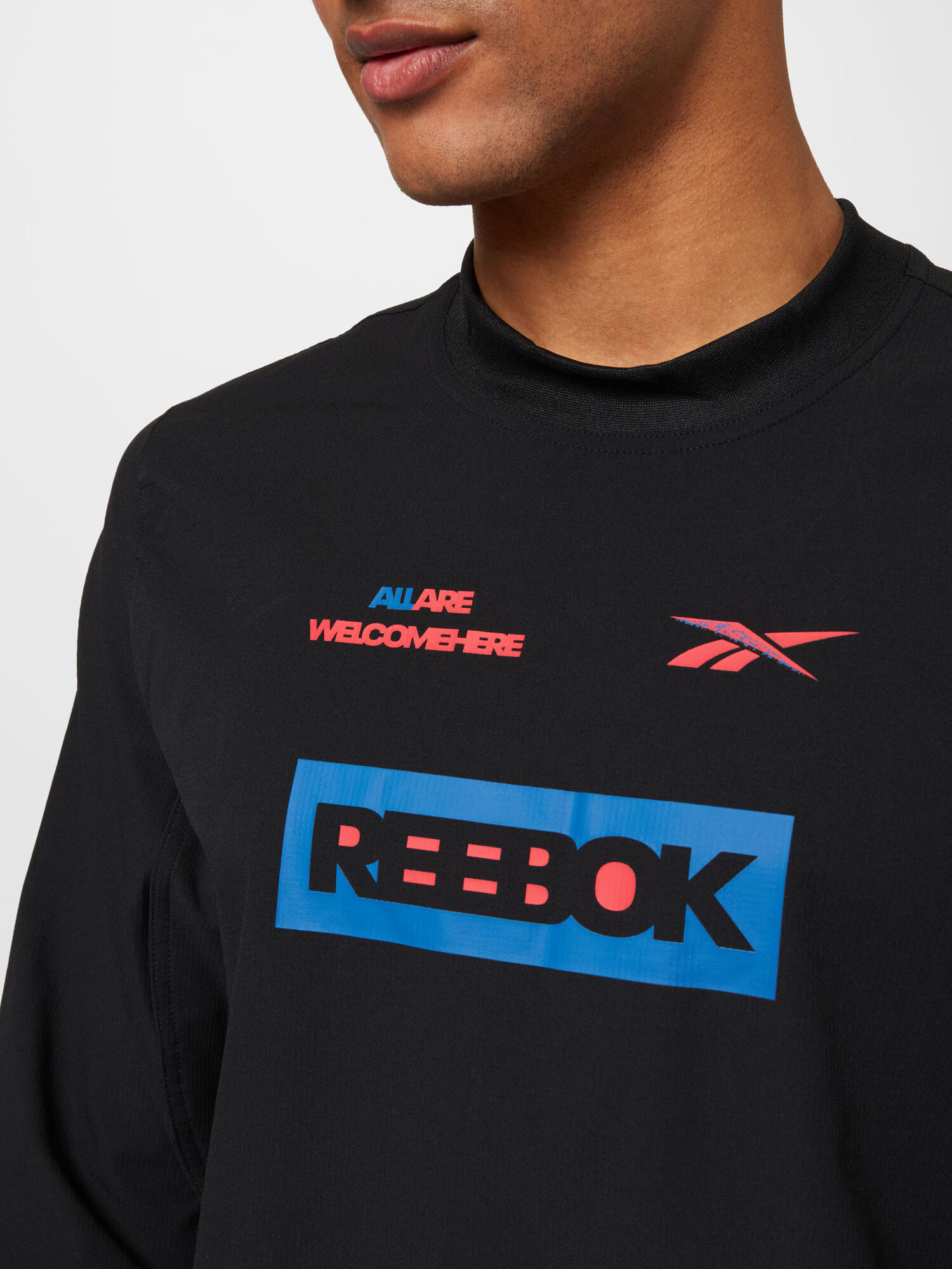 Reebok Sport Funkcionalna majica modra / rdeča / črna - Pepit.si