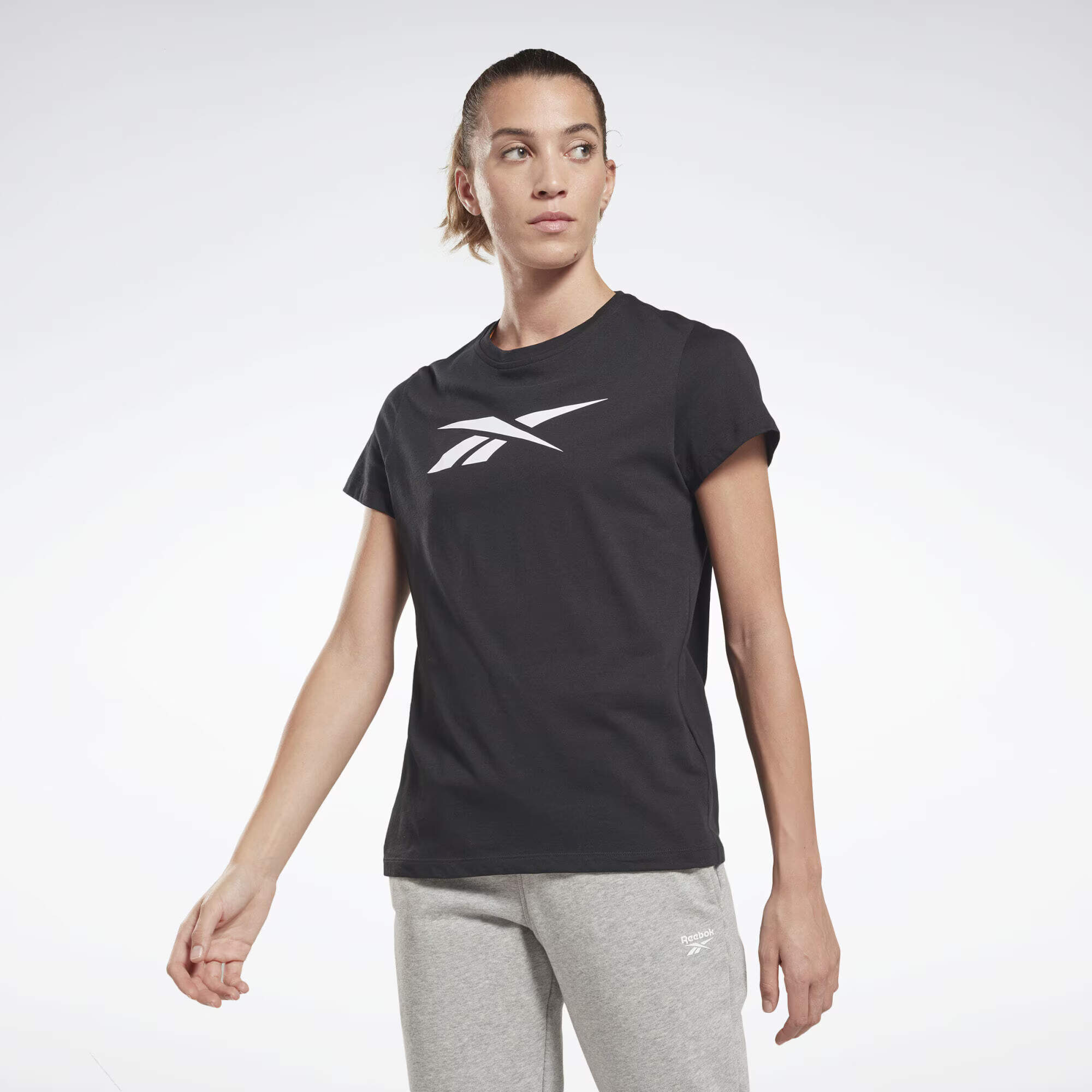 Reebok Sport Funkcionalna majica 'Vector' črna / bela - Pepit.si