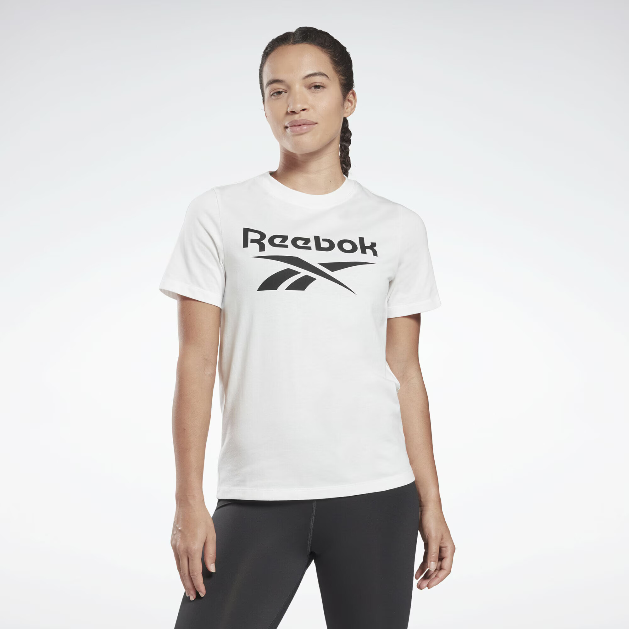 Reebok Sport Funkcionalna majica črna / bela - Pepit.si