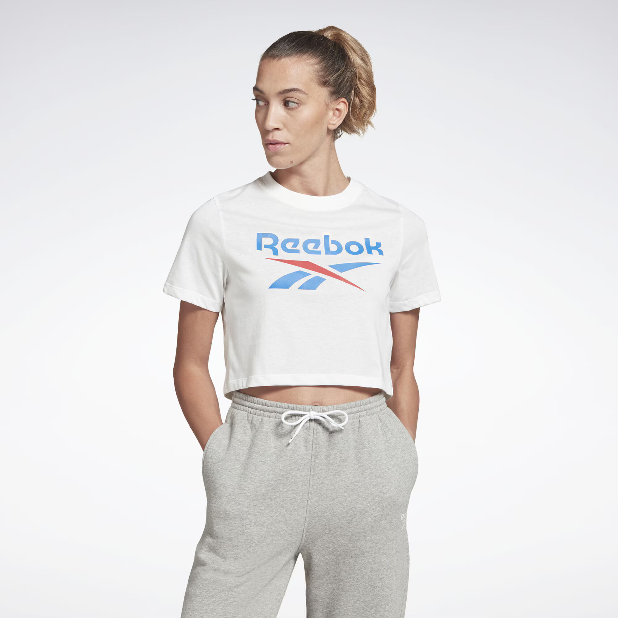 Reebok Sport Majica 'Identity' modra / rdeča / bela - Pepit.si