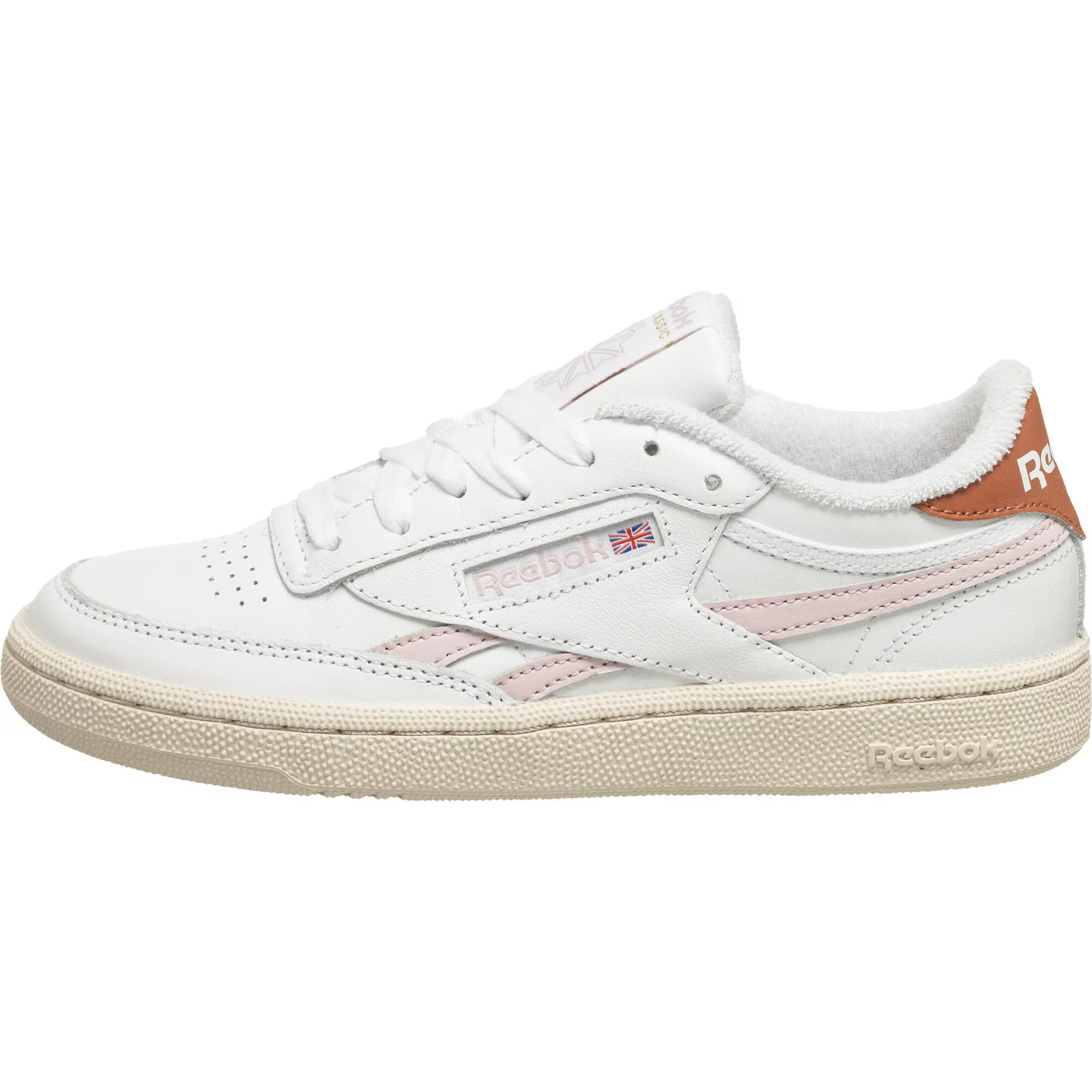 Reebok Classics Nizke superge 'Club C Revenge' bela / pastelno roza / rjasto rdeča - Pepit.si