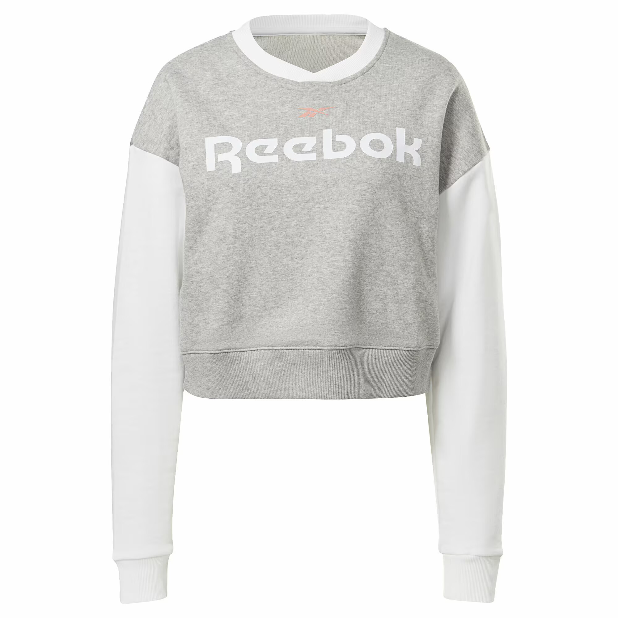 Reebok Sport Športna majica temno siva / bela - Pepit.si