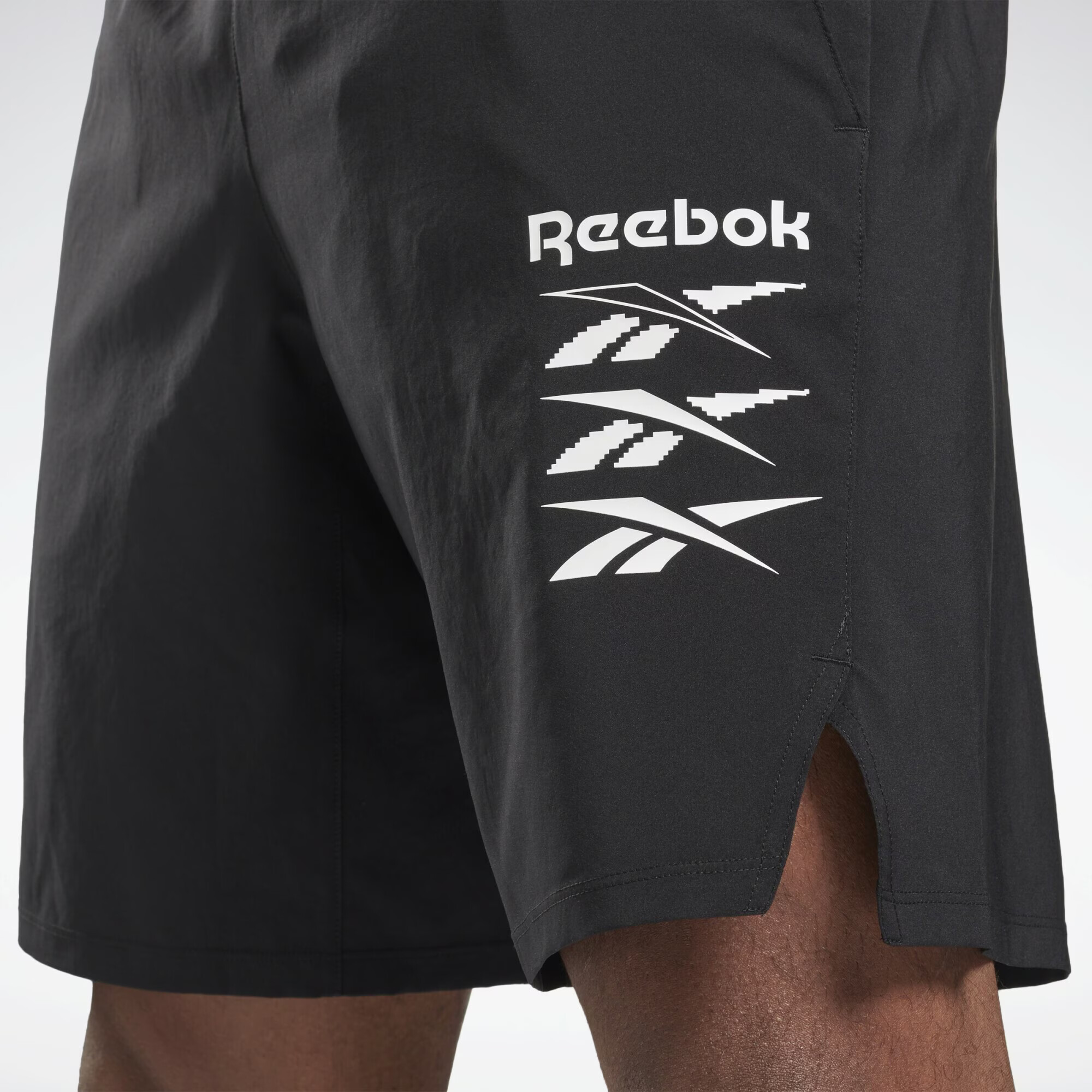 Reebok Sport Športne hlače črna / bela - Pepit.si