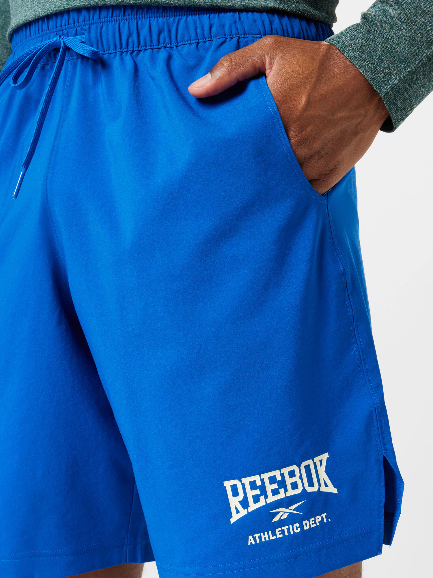 Reebok Sport Športne hlače modra / bela - Pepit.si