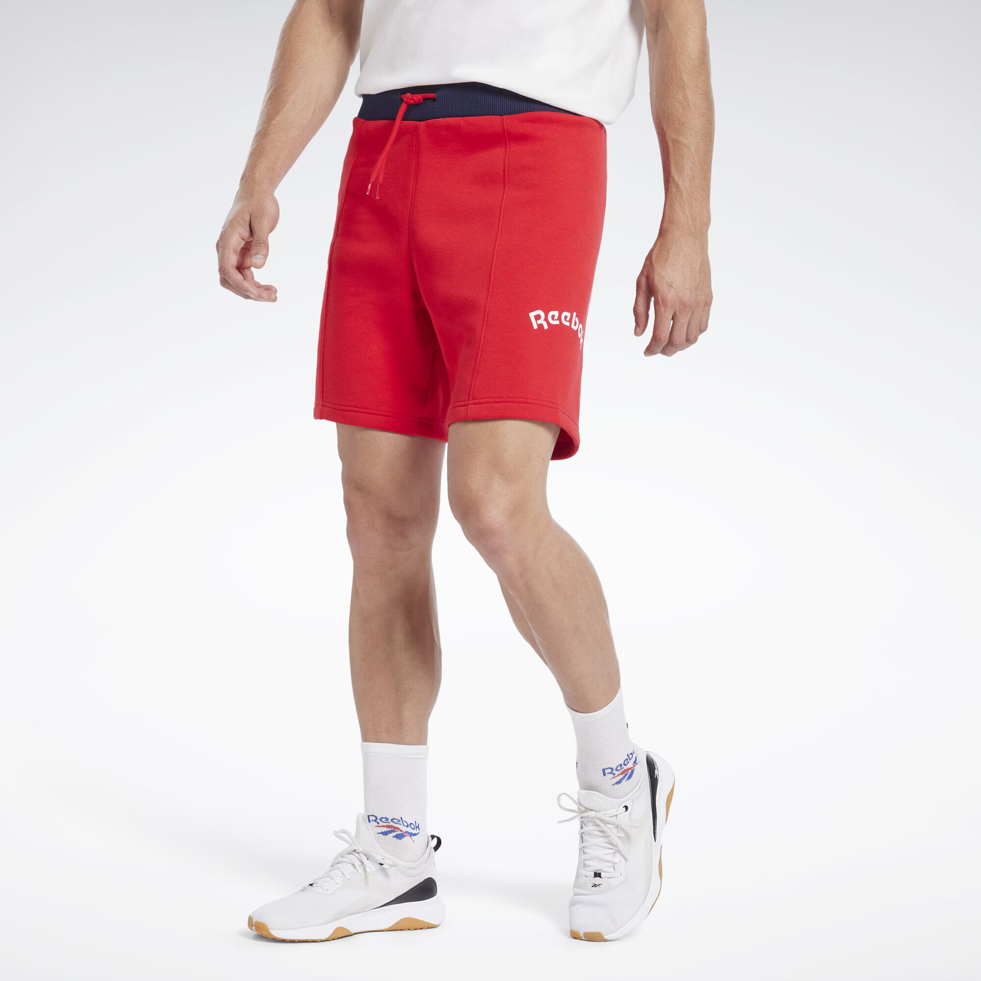 Reebok Sport Športne hlače mornarska / rdeča - Pepit.si