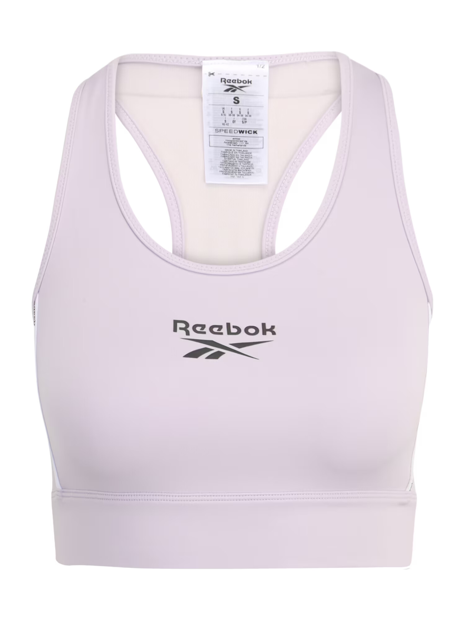 Reebok Sport Športni nederček pastelno lila / črna / bela - Pepit.si