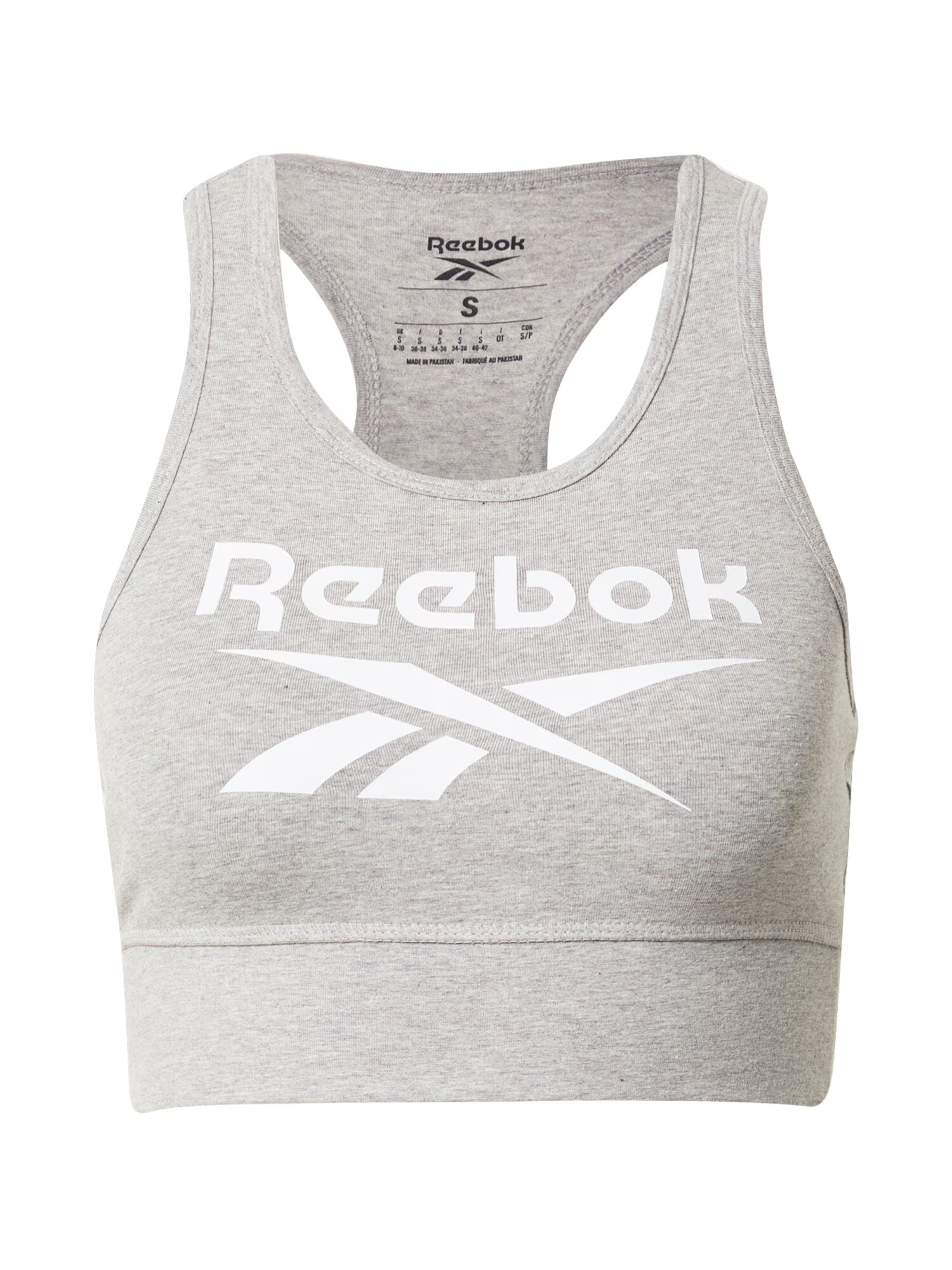 Reebok Sport Športni nederček pegasto siva / bela - Pepit.si