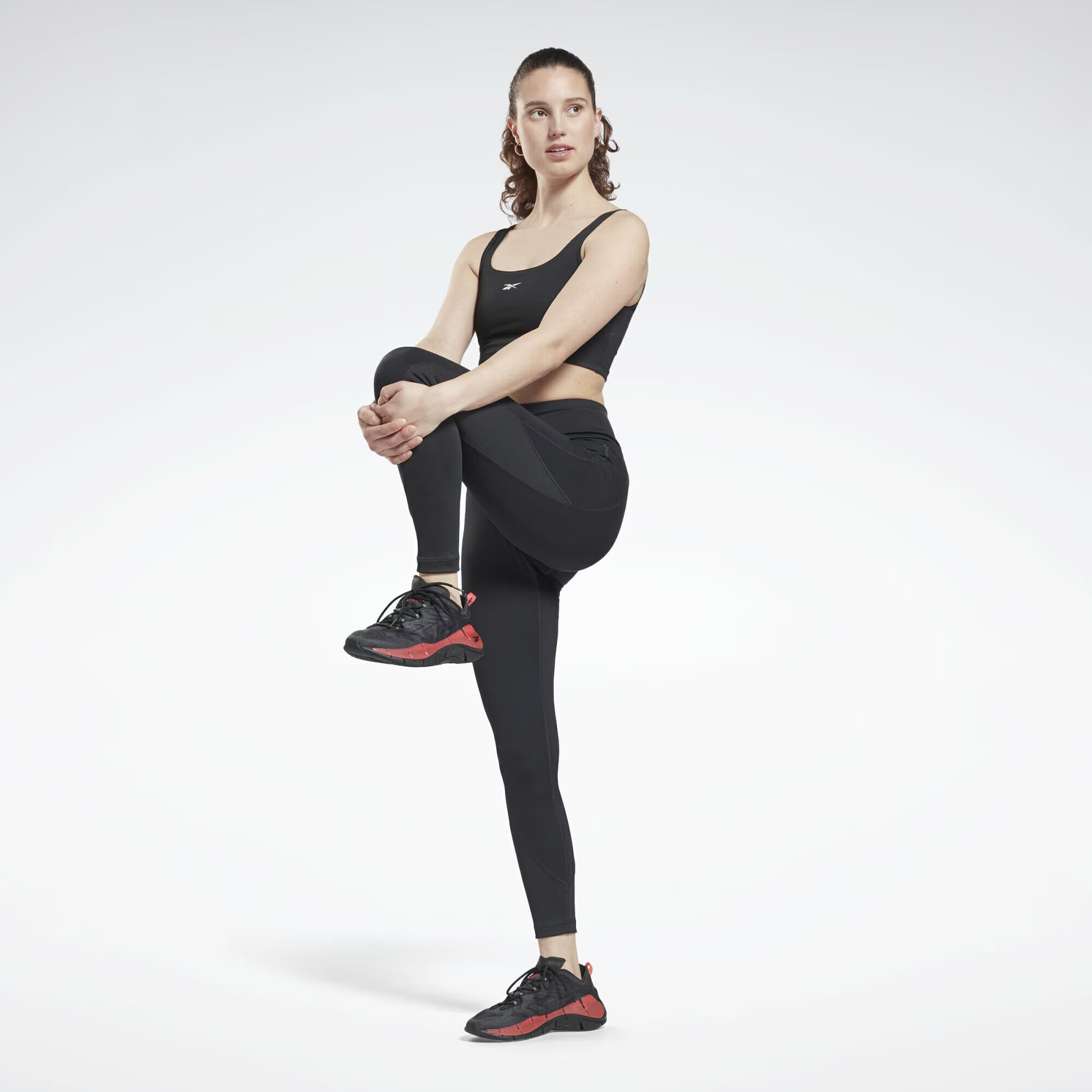 Reebok Sport Športni nederček 'Workout Ready' črna / bela - Pepit.si