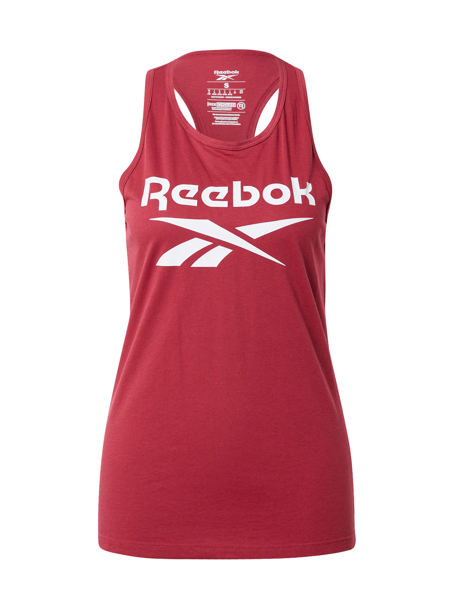 Reebok Sport Športni top bordo / bela - Pepit.si