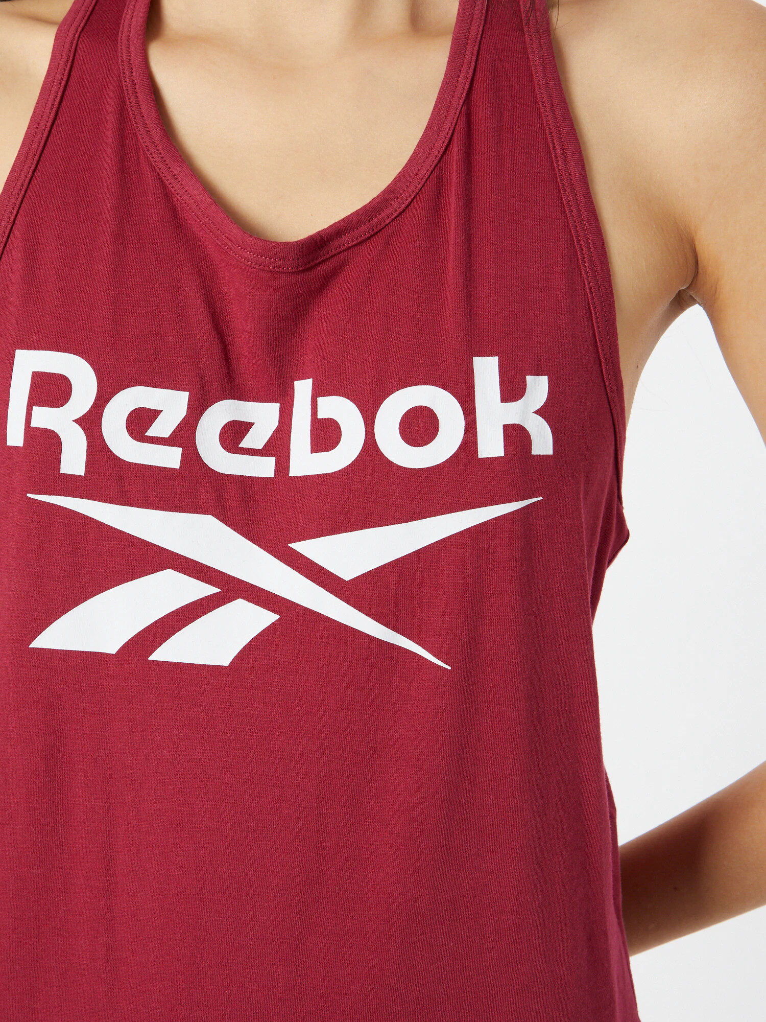 Reebok Sport Športni top bordo / bela - Pepit.si