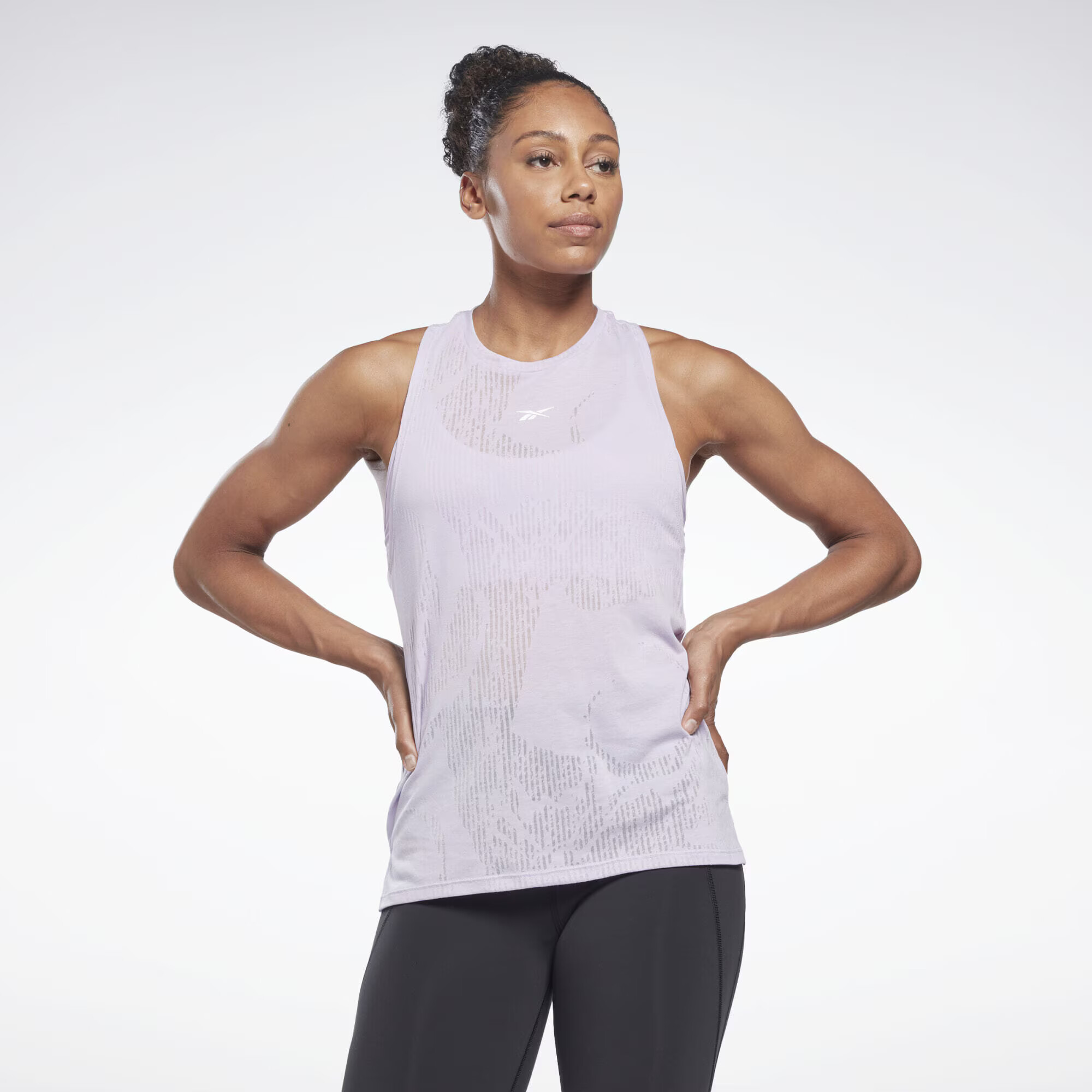 Reebok Sport Športni top 'Burnout' lila / bela - Pepit.si