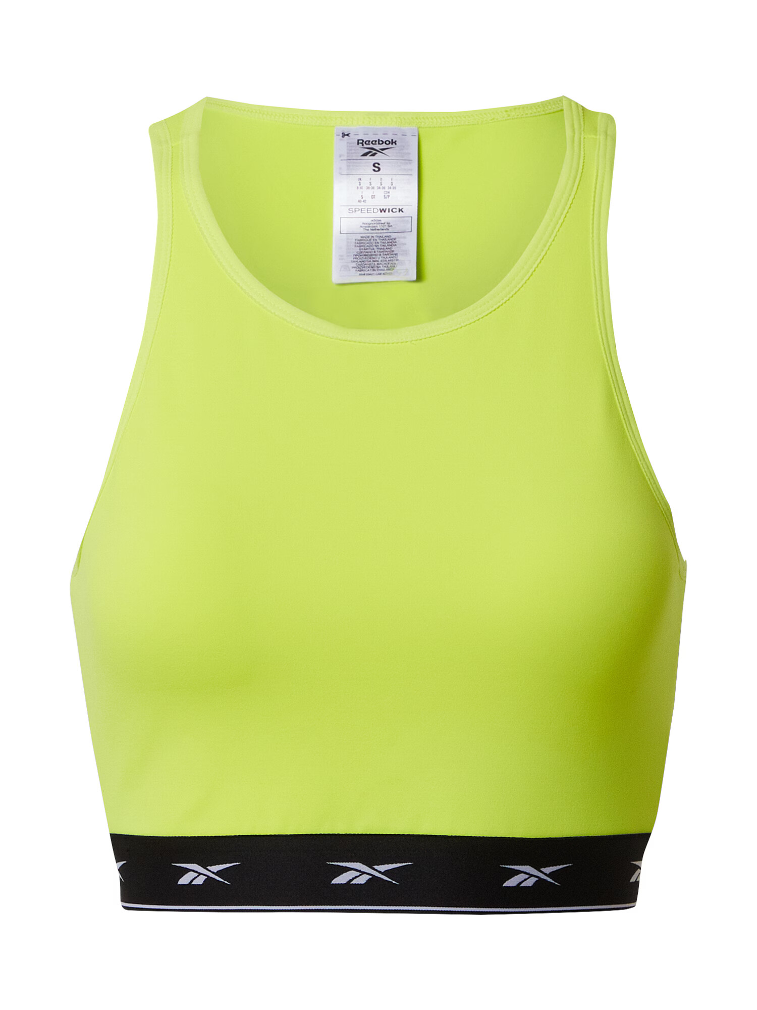 Reebok Sport Športni top limonino-rumena / črna - Pepit.si