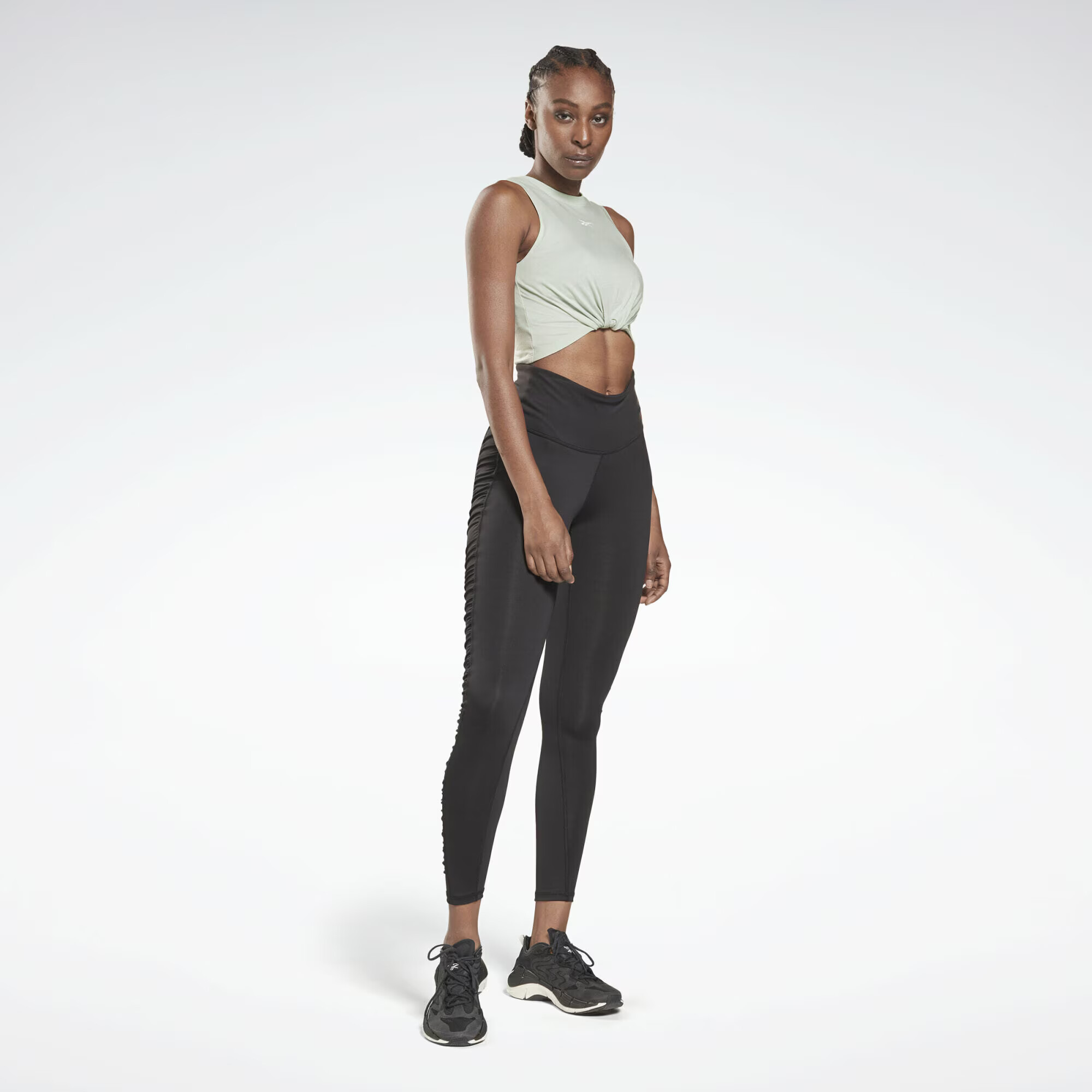 Reebok Sport Športni top 'Studio Gathered Solid' zelena - Pepit.si