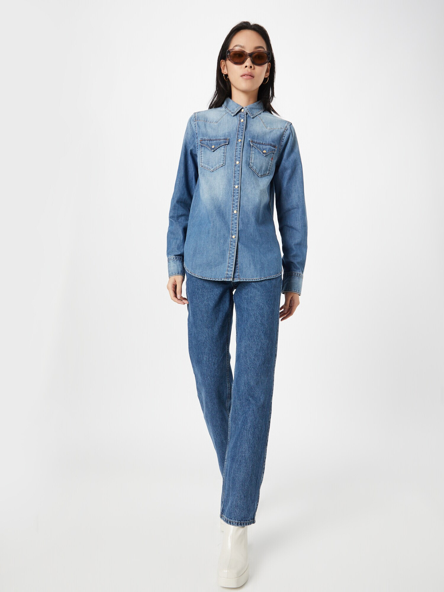 REPLAY Bluza moder denim - Pepit.si