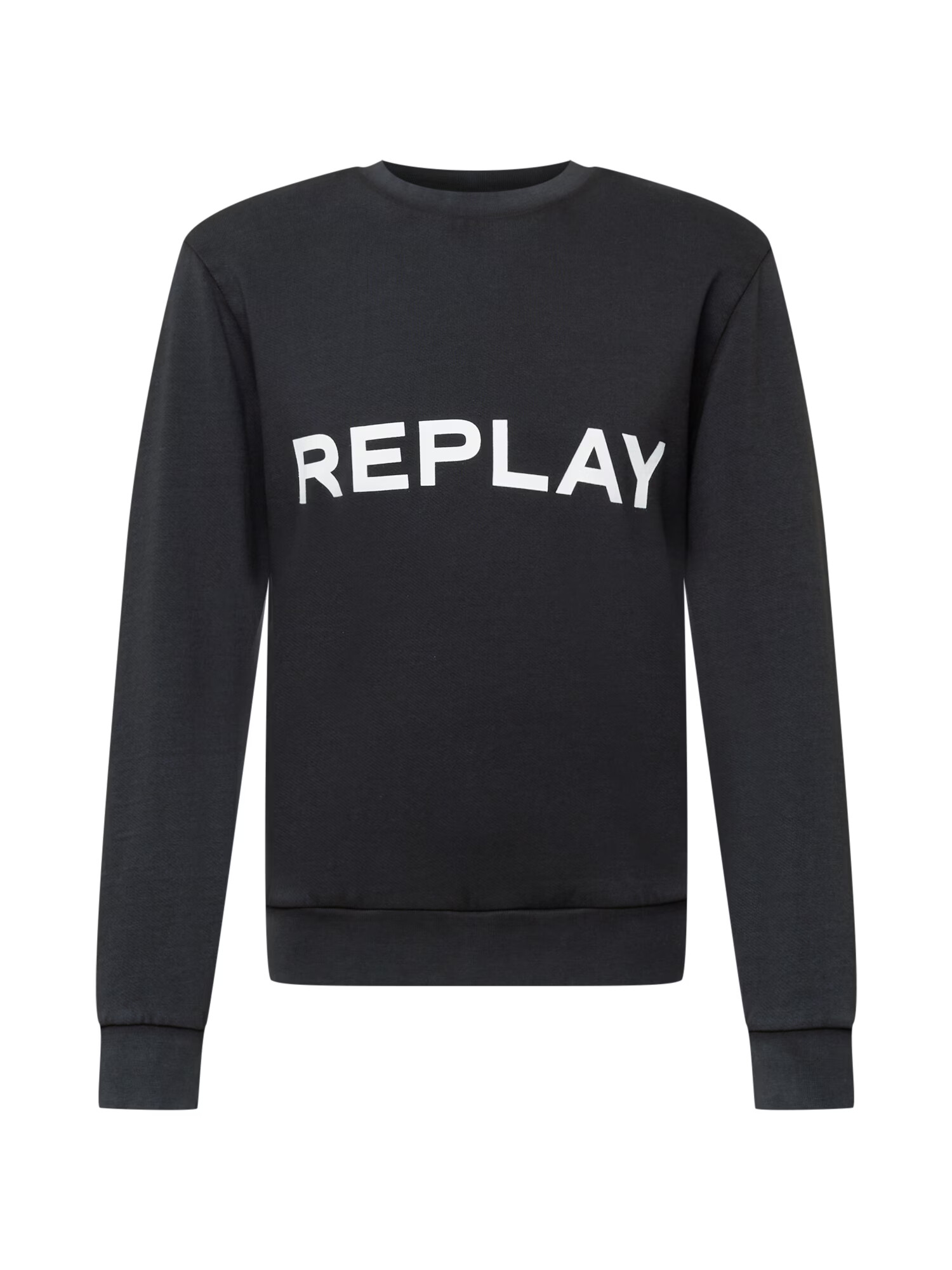 REPLAY Majica 'Sweatshirt' črna / bela - Pepit.si