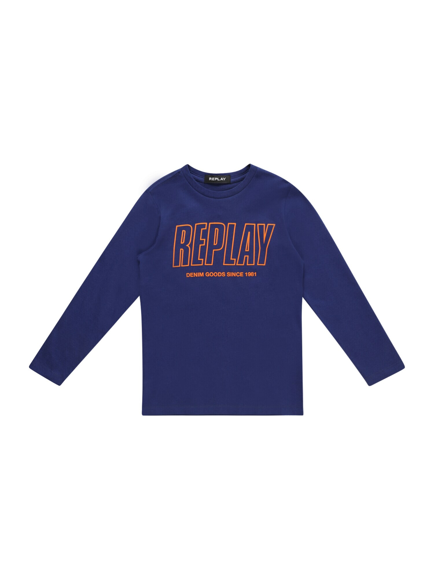 REPLAY & SONS Majica indigo / oranžna - Pepit.si