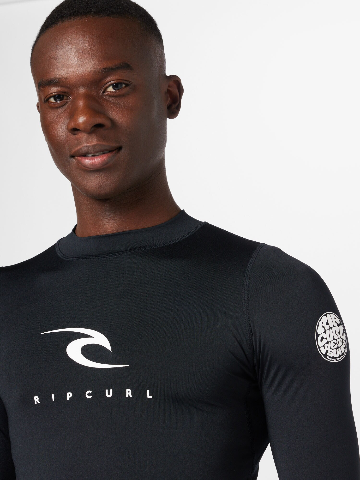 RIP CURL Funkcionalna majica črna / bela - Pepit.si