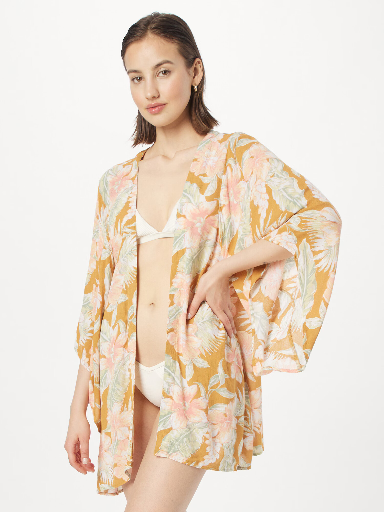 RIP CURL Kimono zlata / pastelno zelena / roza / bela - Pepit.si